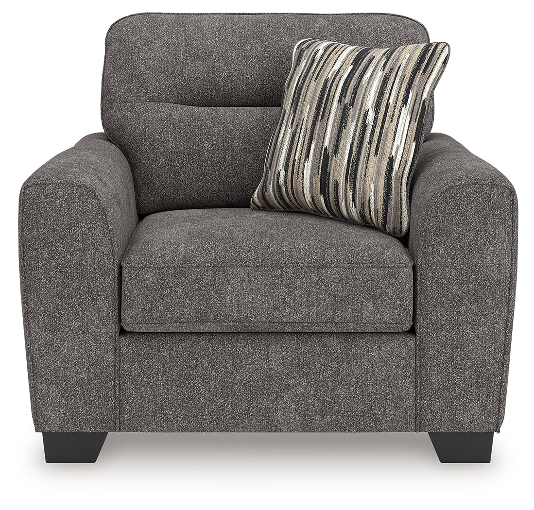 Olten Graphite Chenille Oversized Chair - Image 3