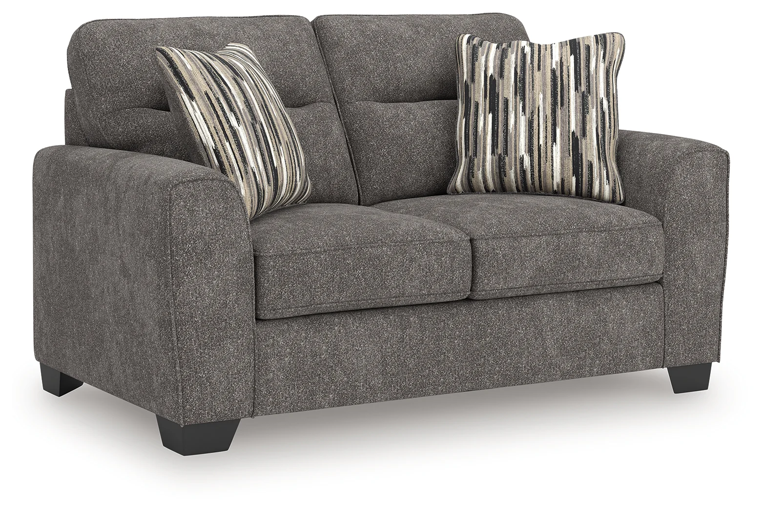 Olten Graphite Chenille Loveseat - Image 2