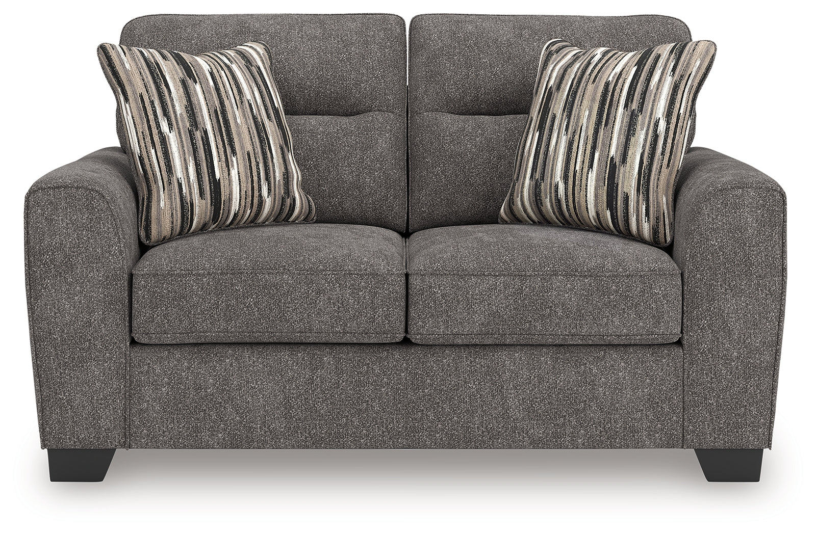 Olten Graphite Chenille Loveseat - Image 3
