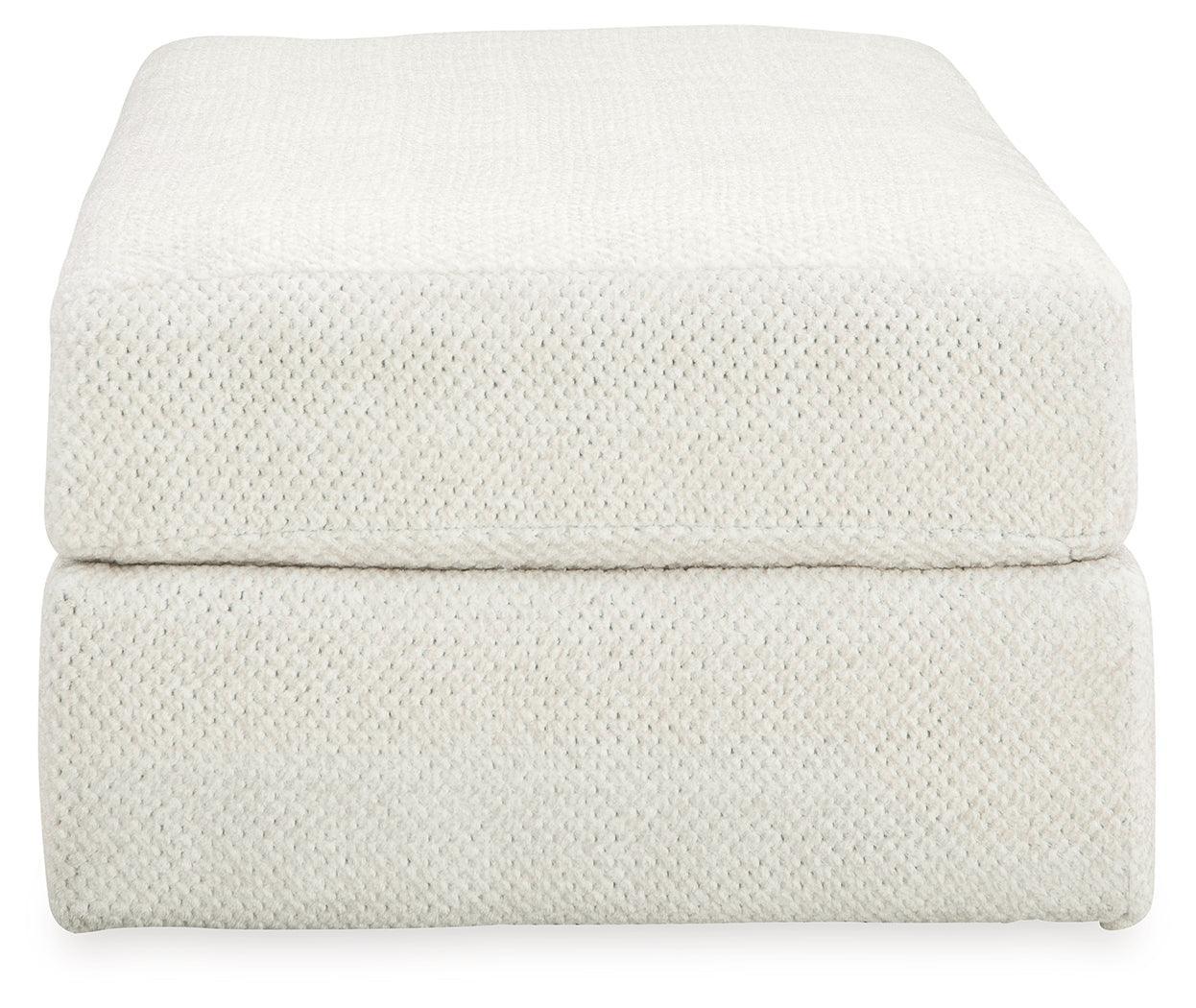 Karinne Linen Velvet Oversized Accent Ottoman - Image 3