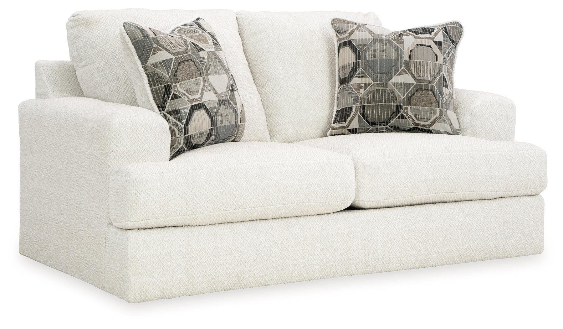 Karinne Linen Velvet Loveseat - Image 2