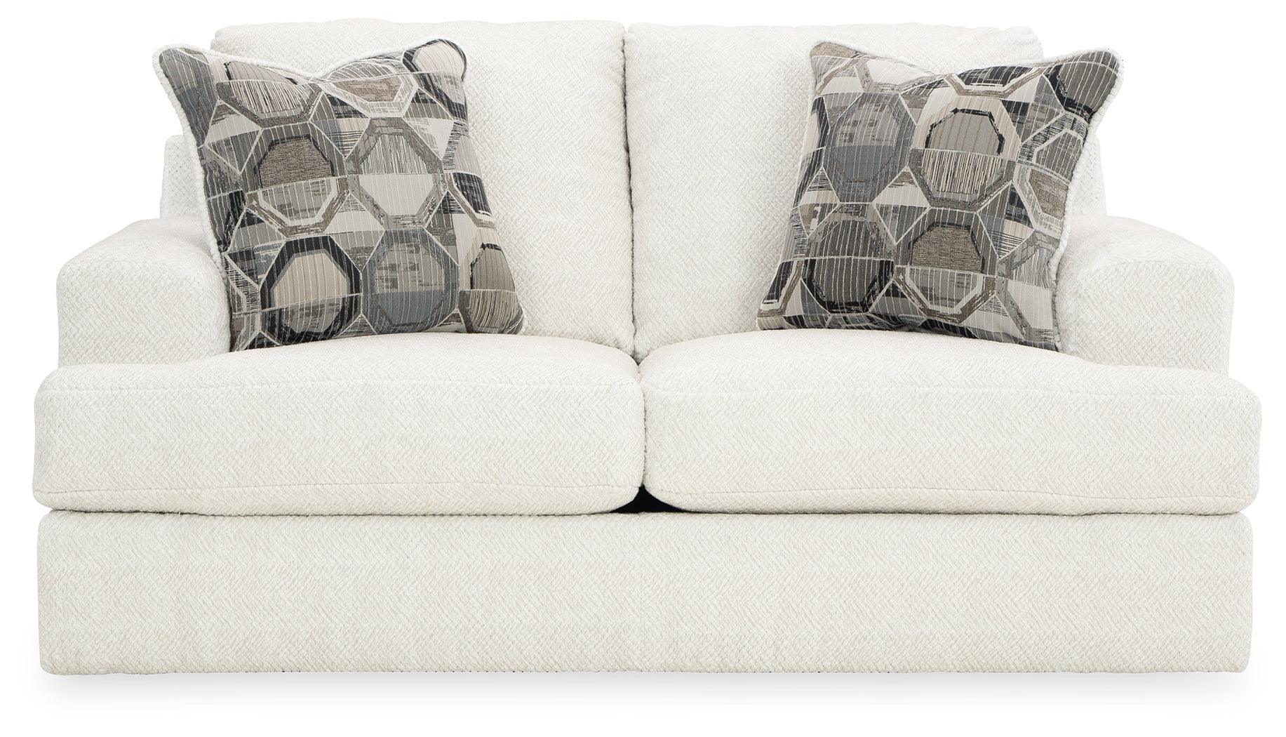 Karinne Linen Velvet Loveseat - Image 3
