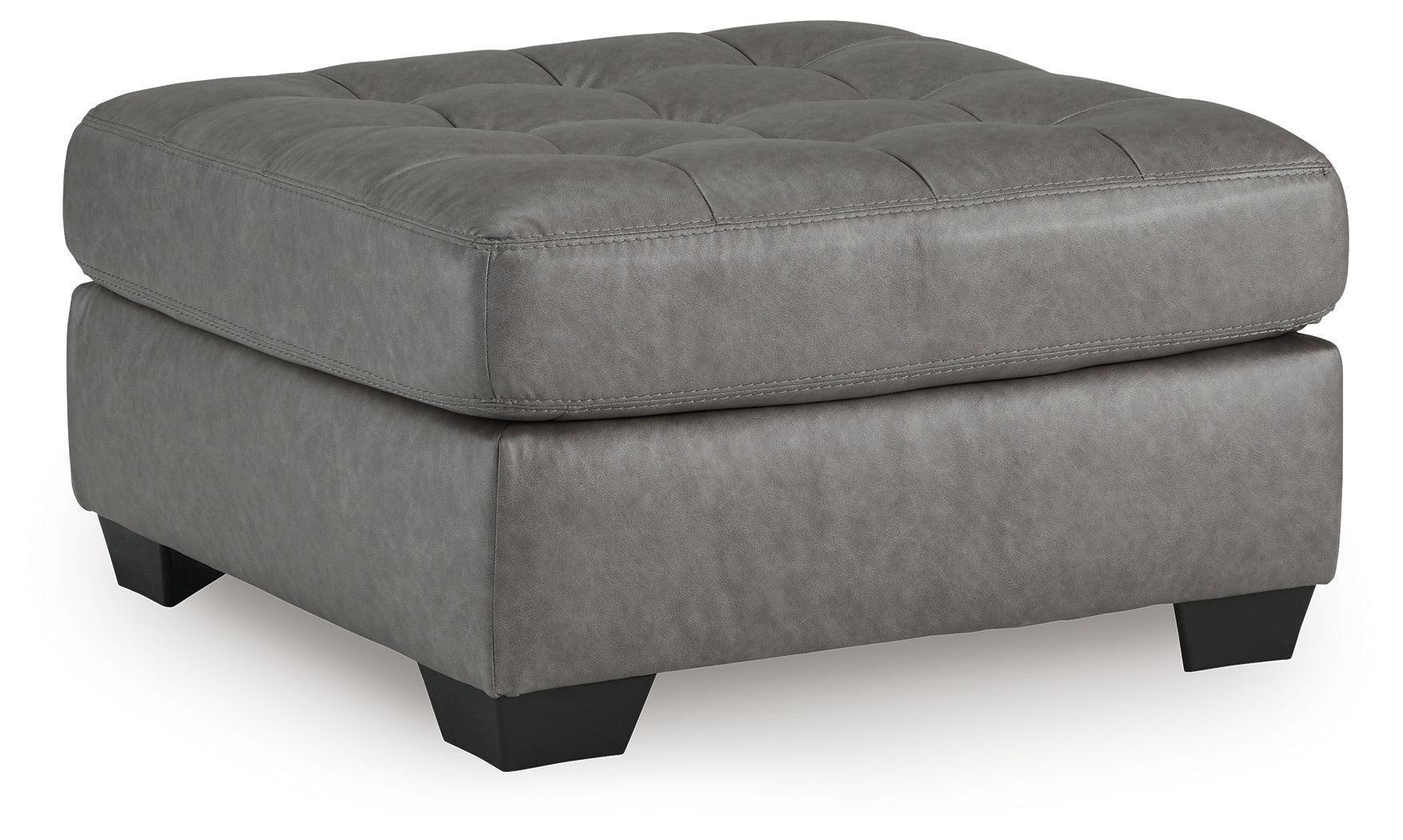 Clairette Court Alloy Chenille Oversized Accent Ottoman - Image 2