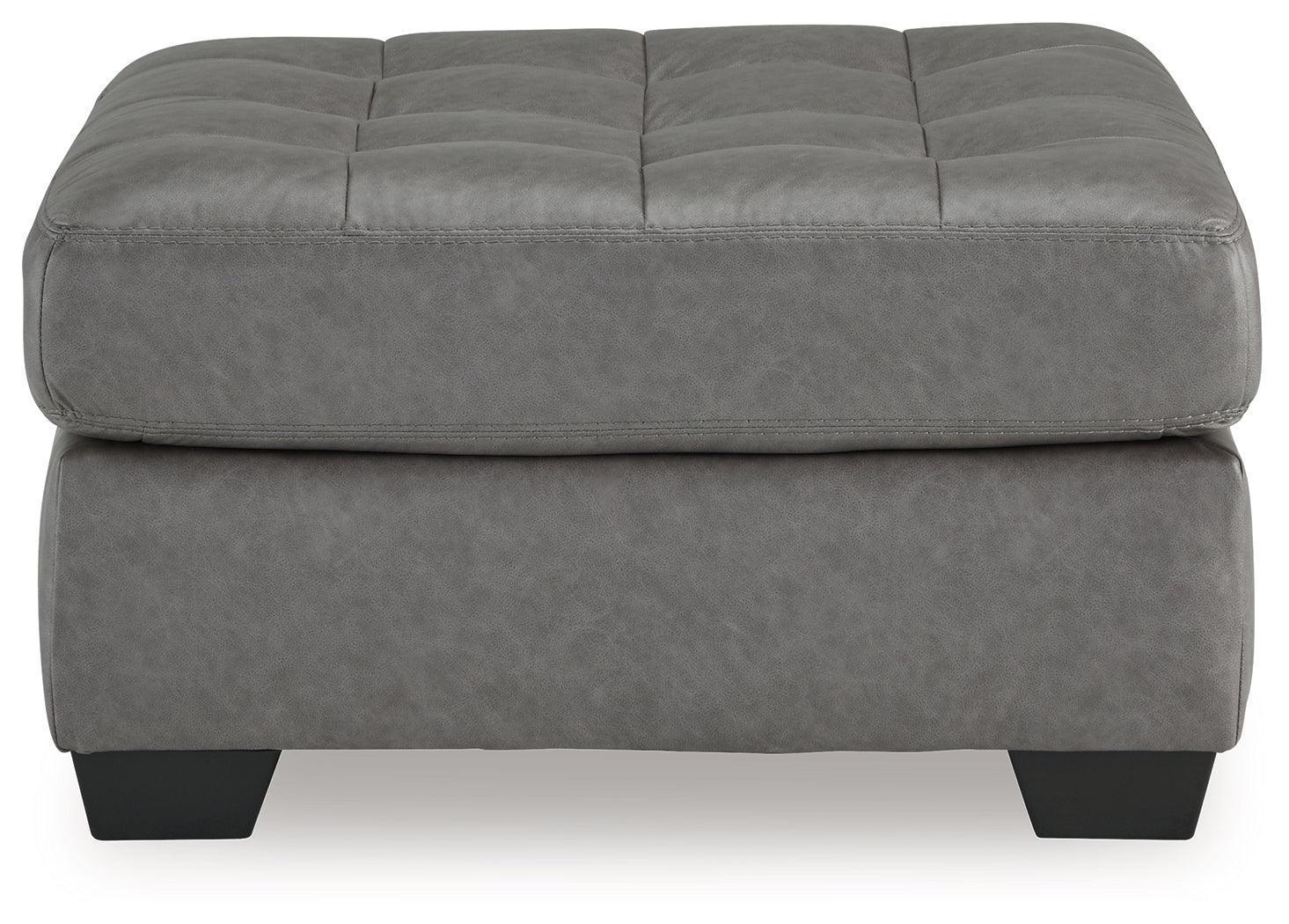 Clairette Court Alloy Chenille Oversized Accent Ottoman - Image 3