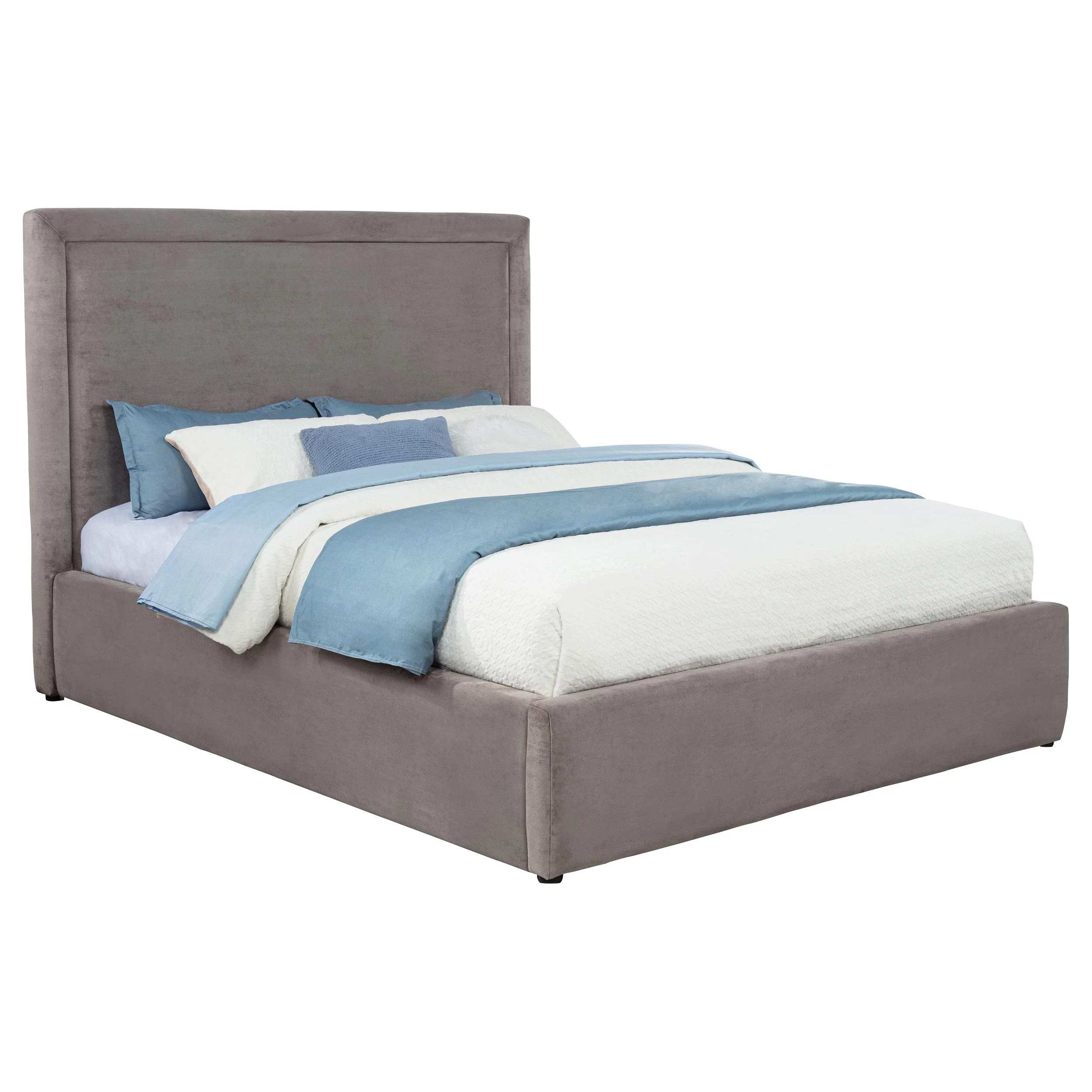 Lawson 55-inch Upholstered Eastern King Platform Bed Mushroom - Image 3
