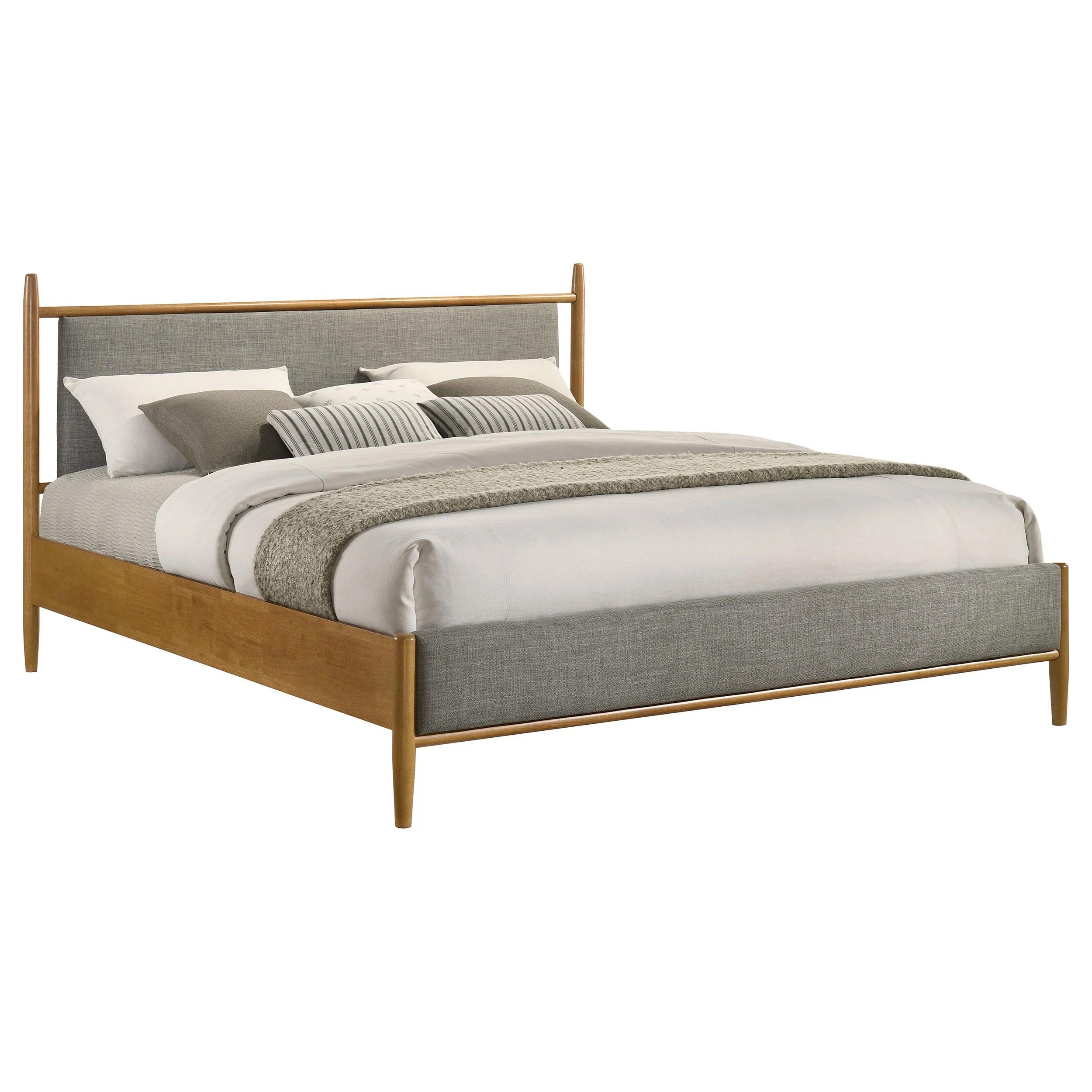Mason 46-inch Eastern King Panel Platform Bed Light Brown - Image 3