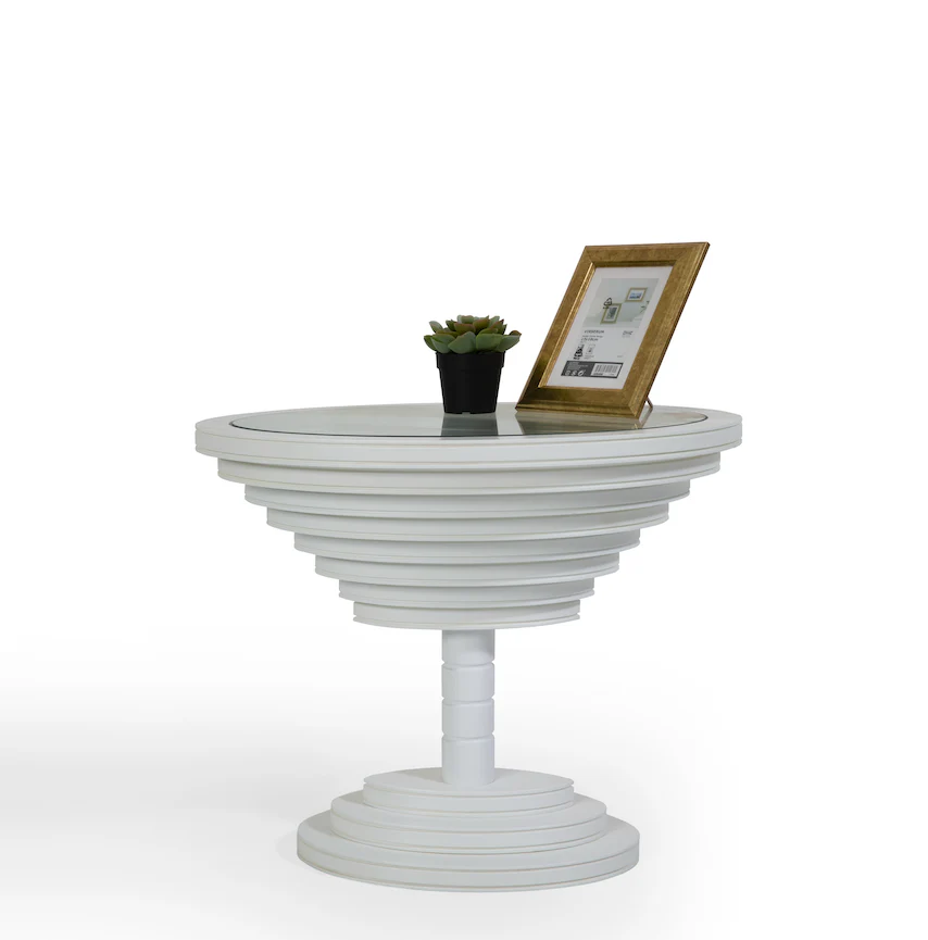 Tina White End Table - Image 2