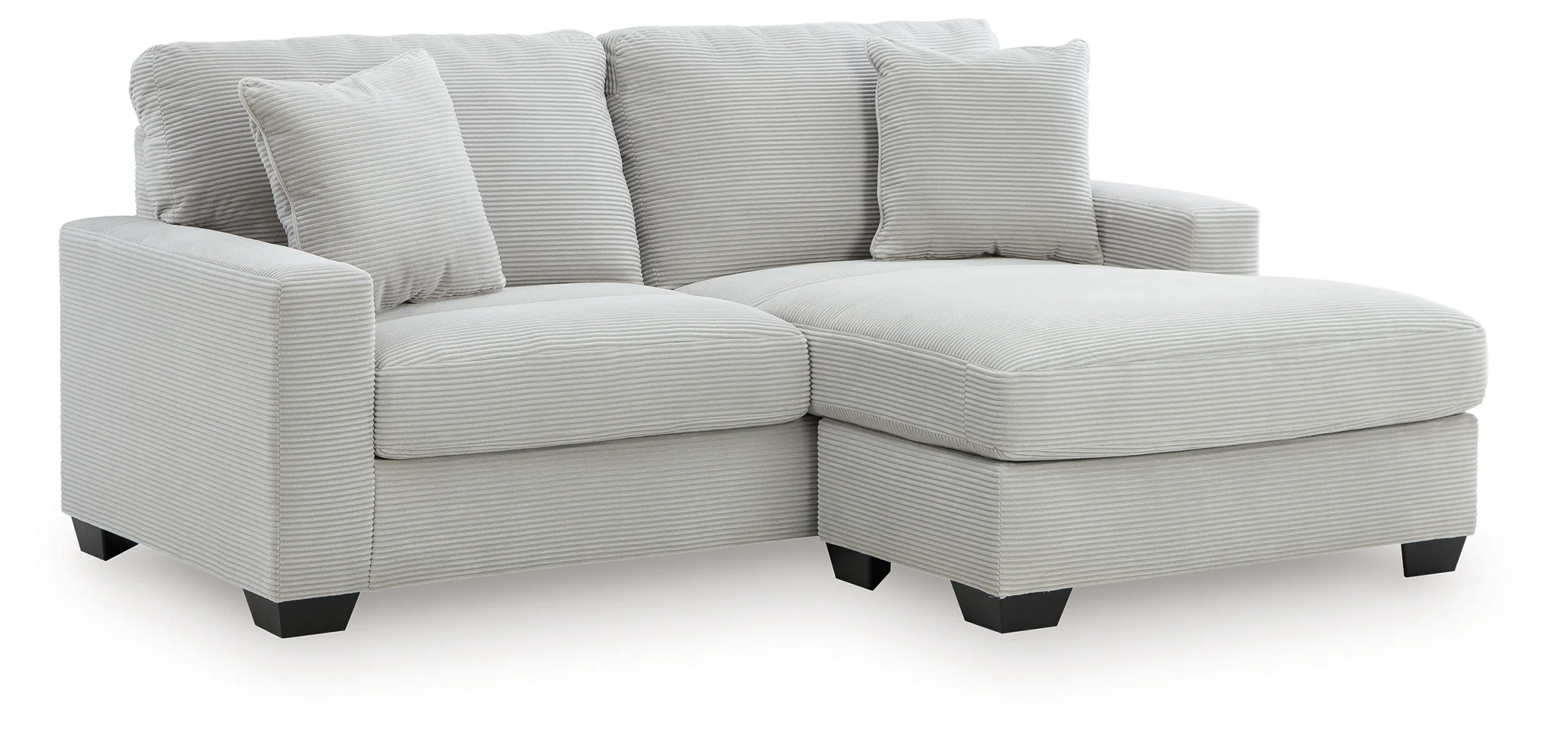 Greenbriar Smoke Velvet Sofa Chaise - Image 2