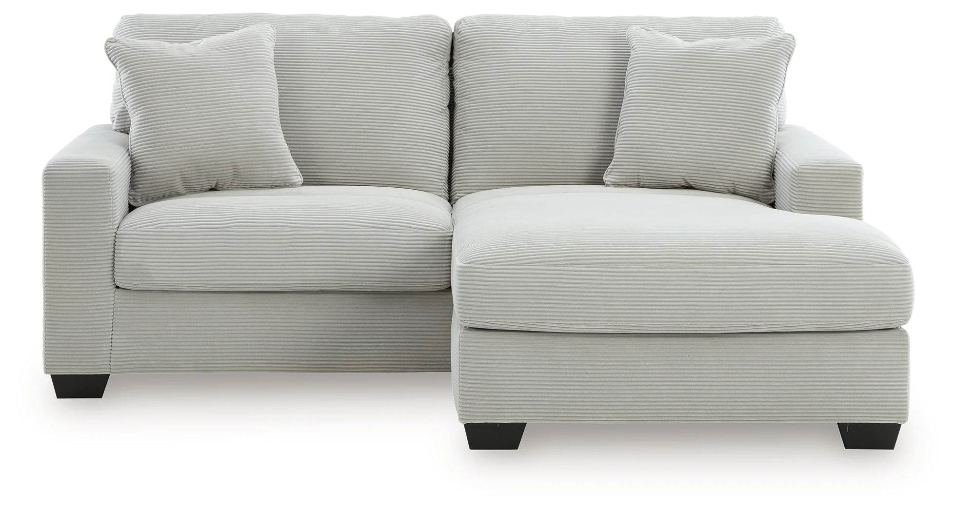 Greenbriar Smoke Velvet Sofa Chaise - Image 3