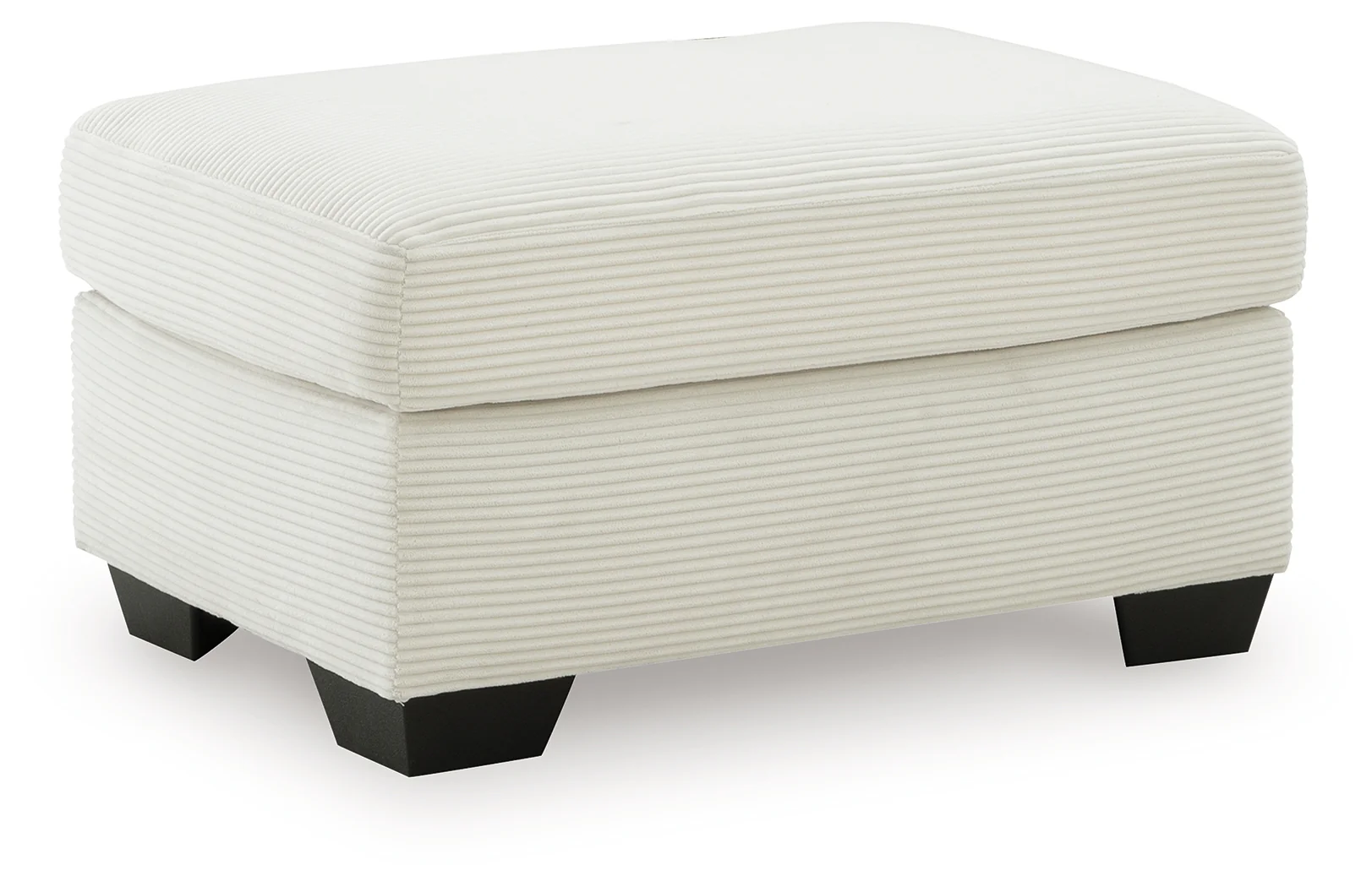 Greenbriar Ivory Velvet Ottoman - Image 2