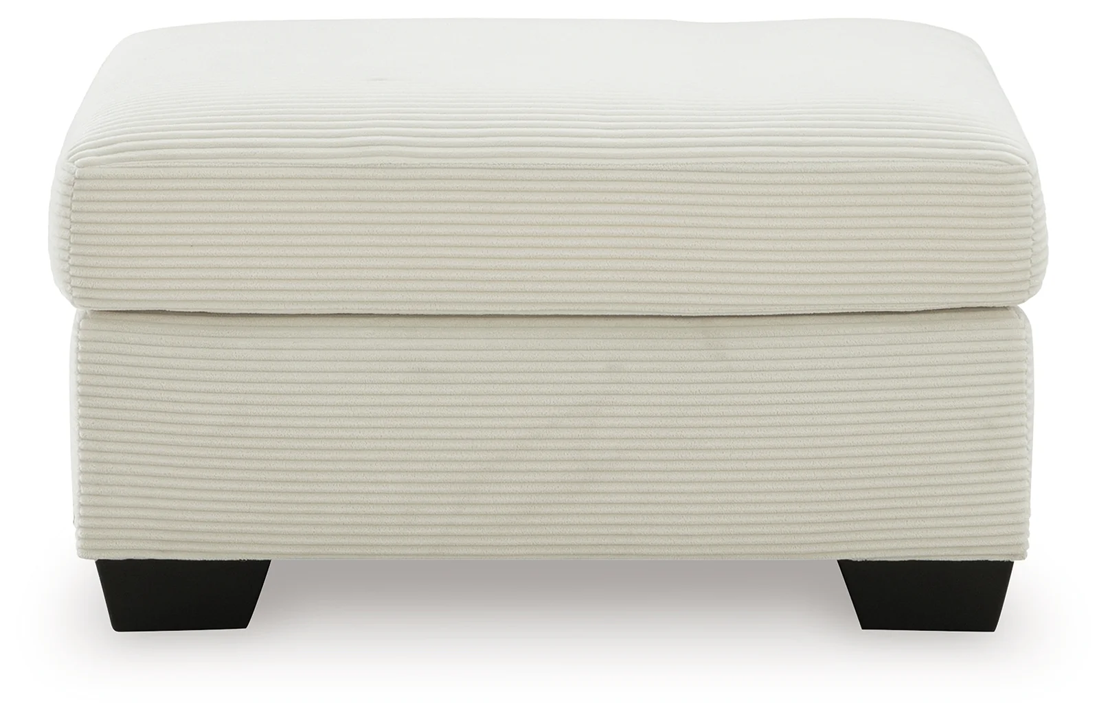 Greenbriar Ivory Velvet Ottoman - Image 3