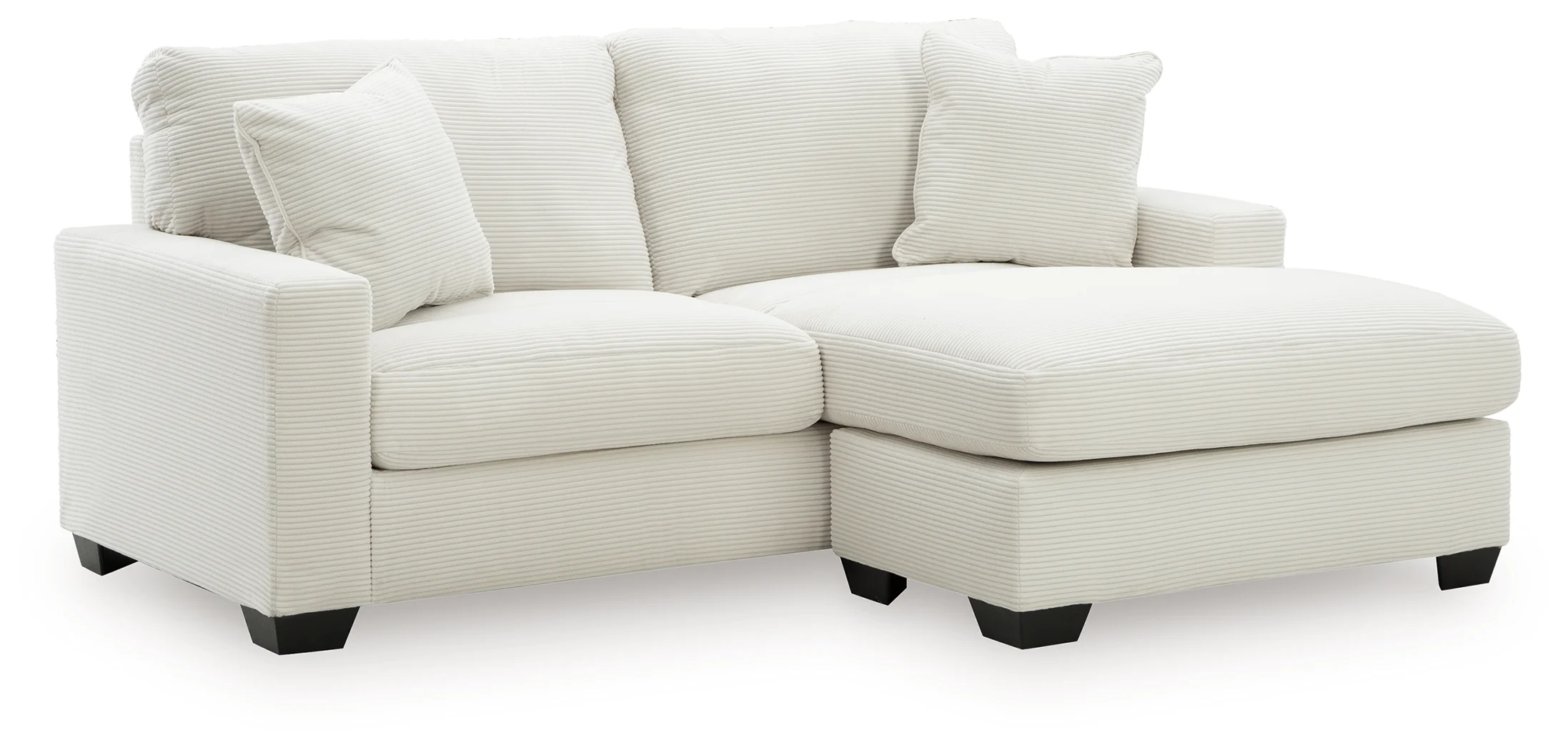 Greenbriar Ivory Velvet Sofa Chaise - Image 2