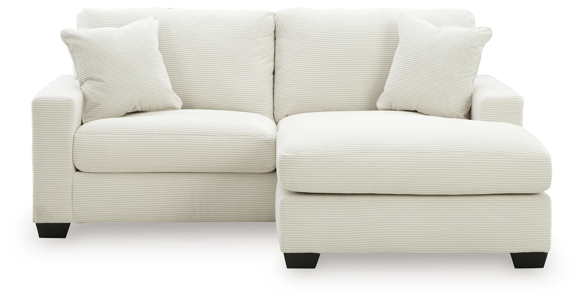 Greenbriar Ivory Velvet Sofa Chaise - Image 3