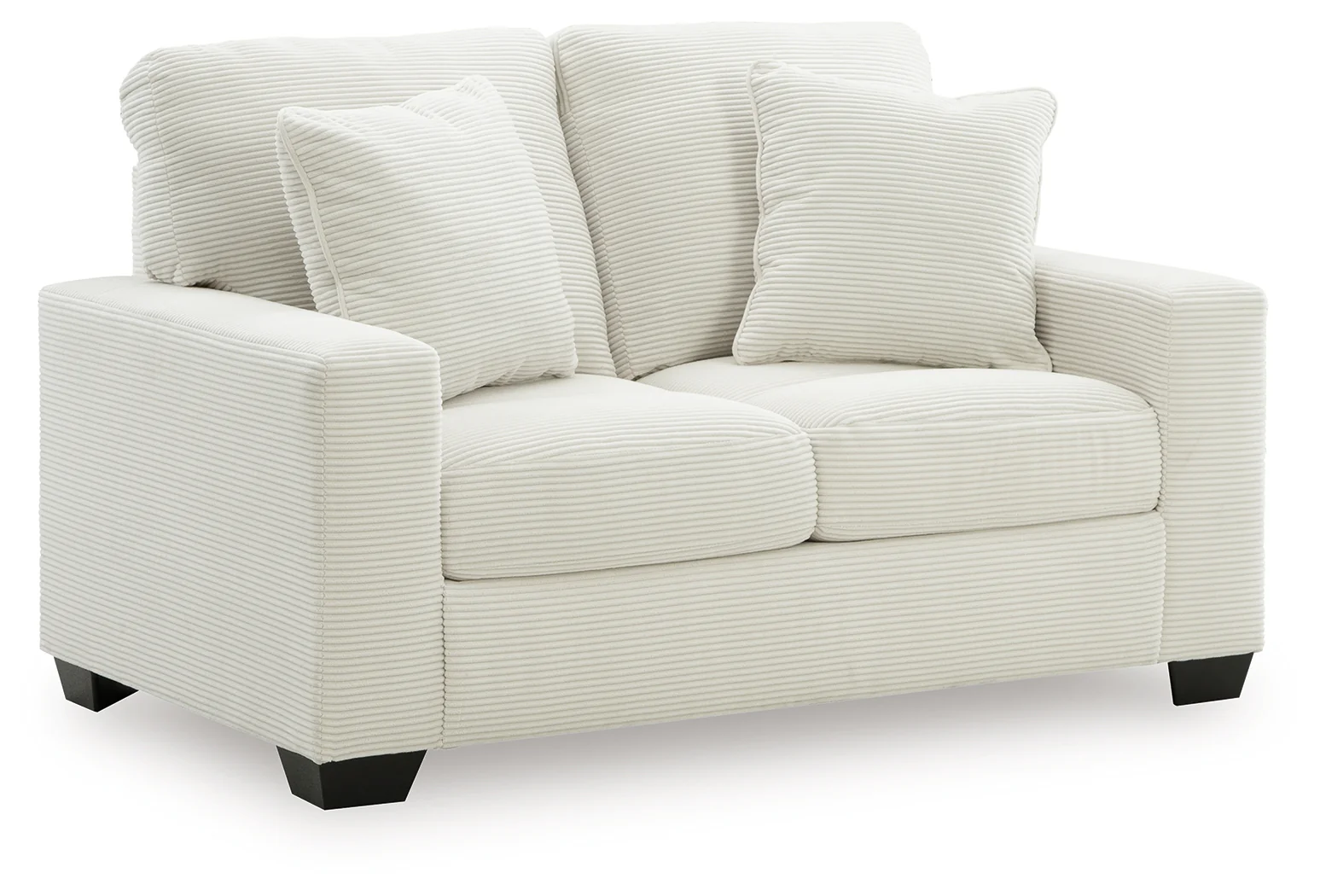 Greenbriar Ivory Velvet Loveseat - Image 2