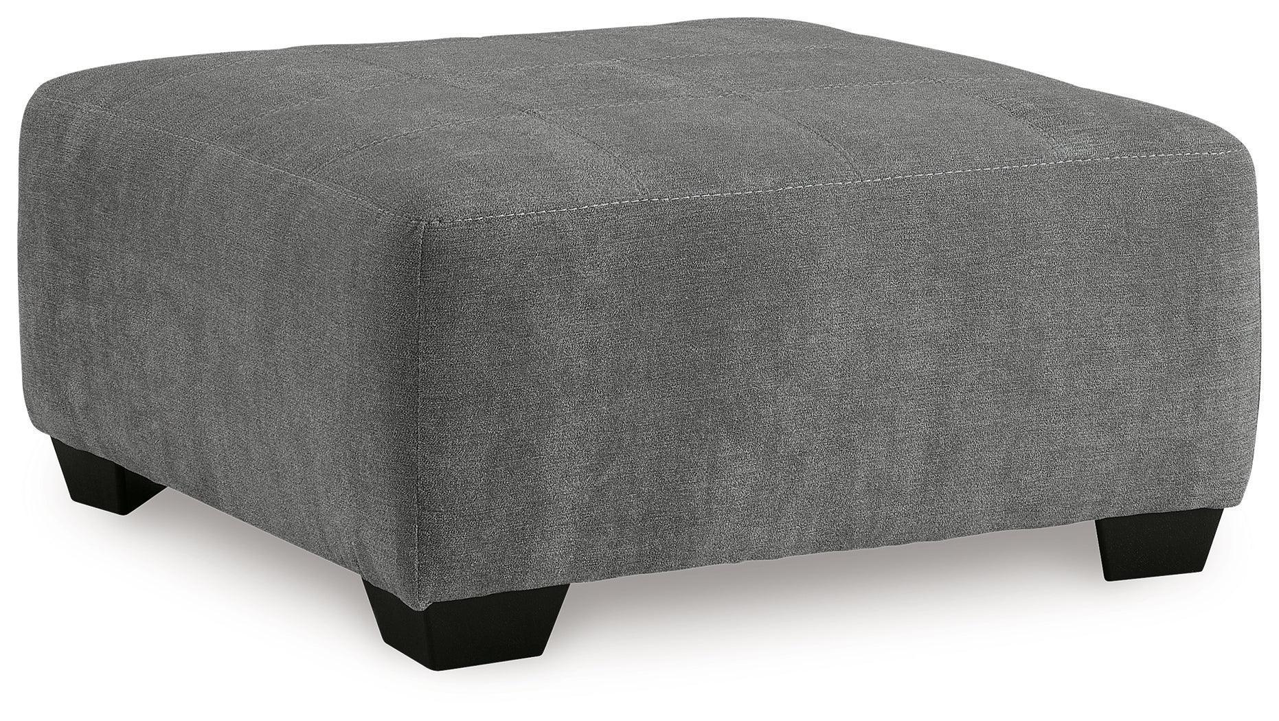Birkdale Court Gray Chenille Oversized Accent Ottoman - Image 2