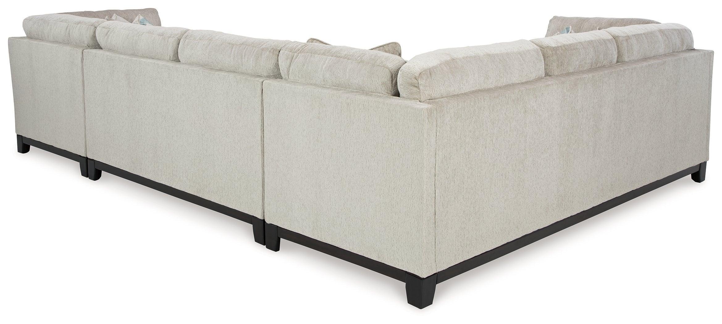 Maxon Place Stone Chenille 3-Piece Sectional with Chaise - Image 3