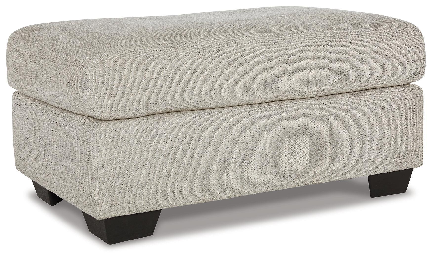 Vayda Pebble Chenille Ottoman - Image 2