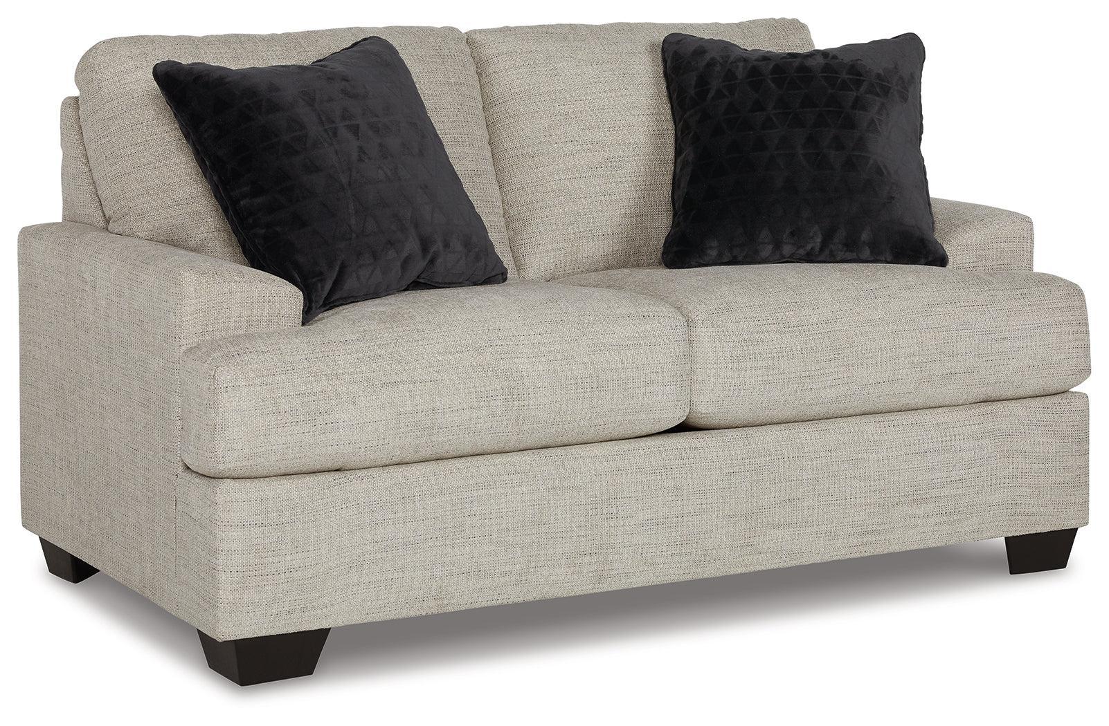 Vayda Pebble Chenille Loveseat - Image 2