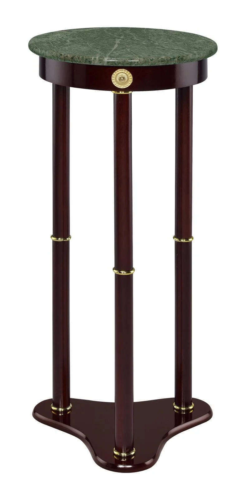 Round Green Marble Top Plant Stand - Image 2