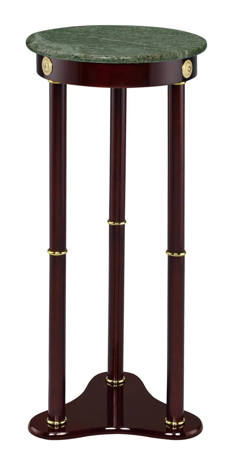 Round Green Marble Top Plant Stand - Image 3