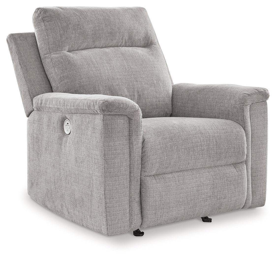 Barnsana Ash Chenille Power Recliner - Image 2