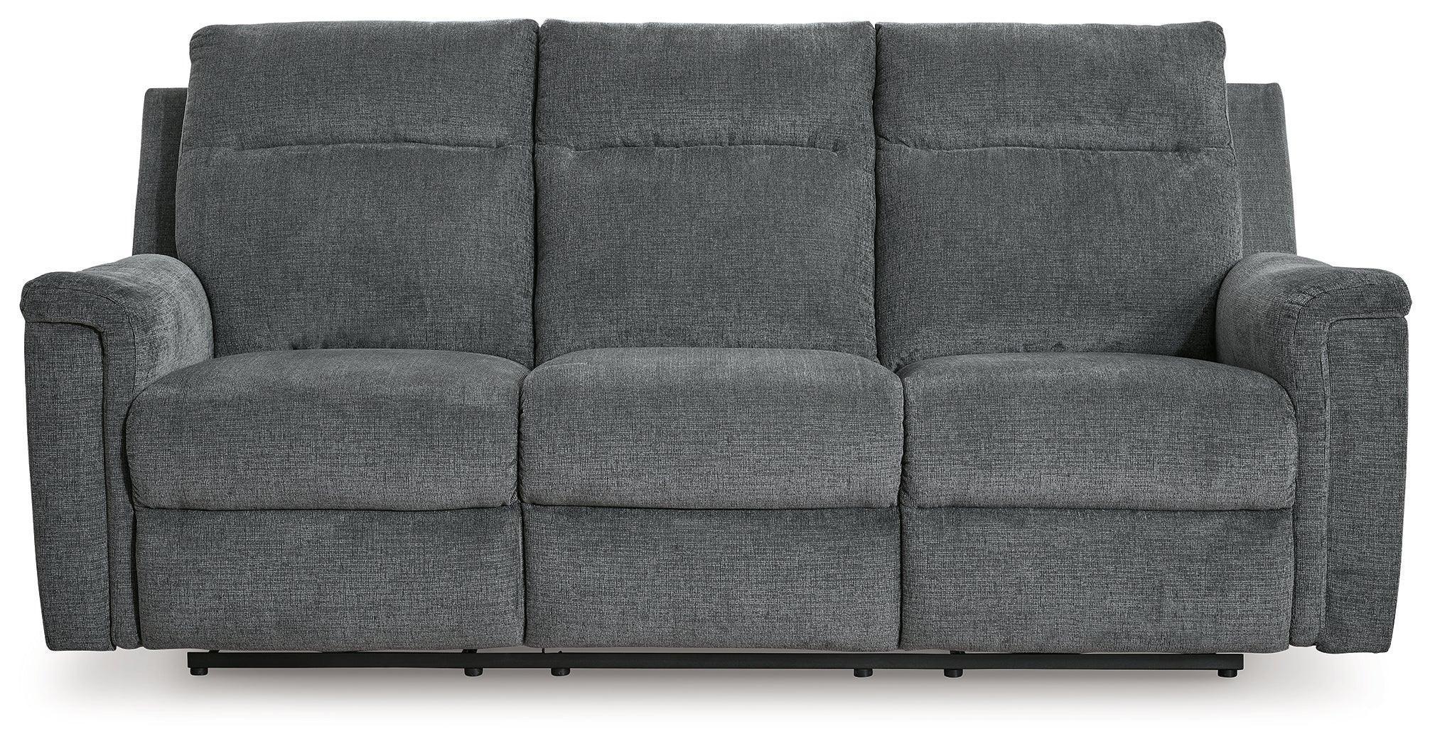 Barnsana Gravel Chenille Power Reclining Sofa - Image 2