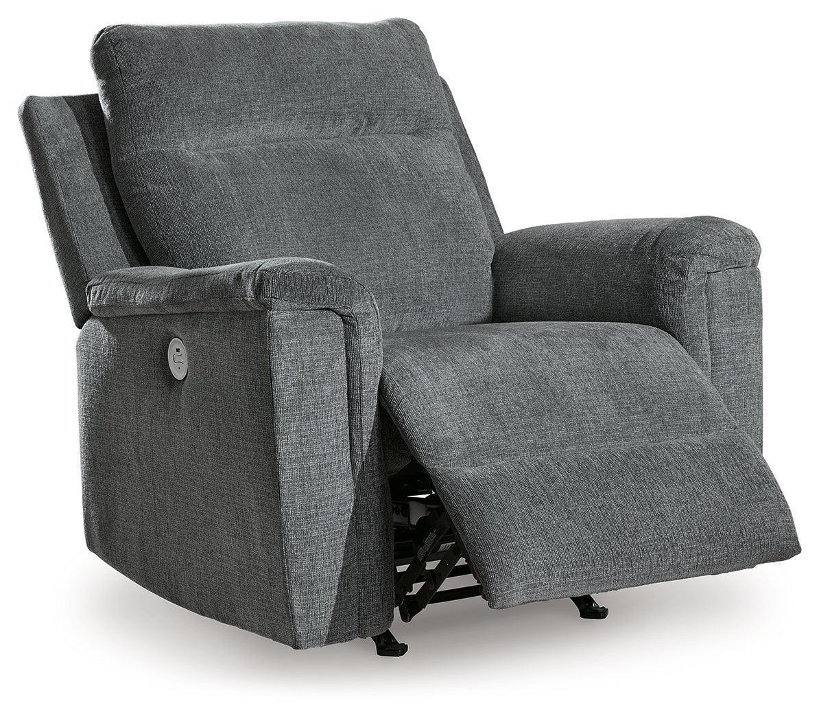 Barnsana Gravel Chenille Power Recliner - Image 3