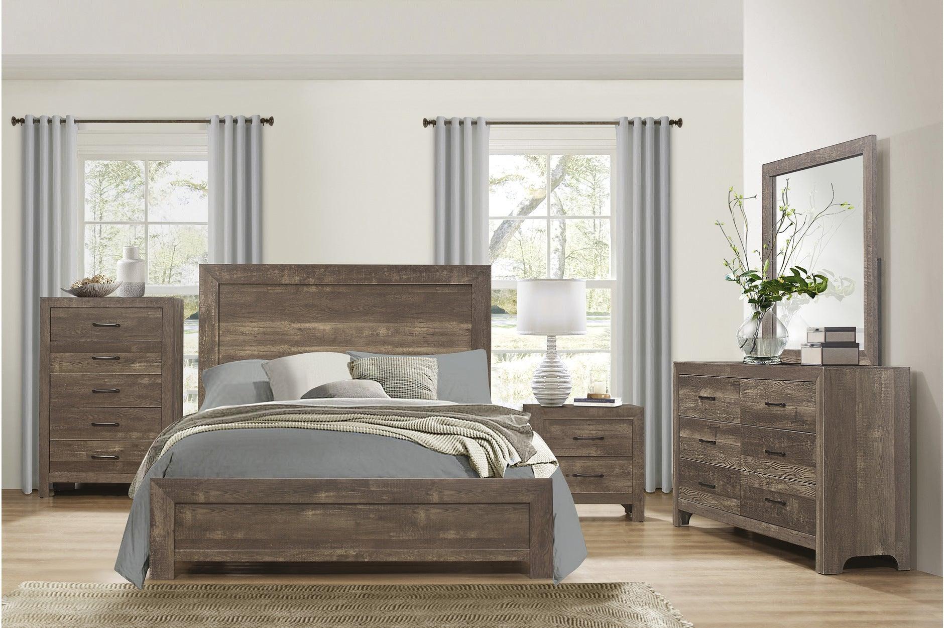 Corbin Brown Wodd Panel Bedroom Set - Image 2