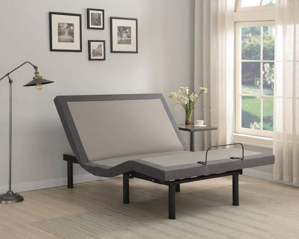 Negan Full Adjustable Bed Base Gray Black
