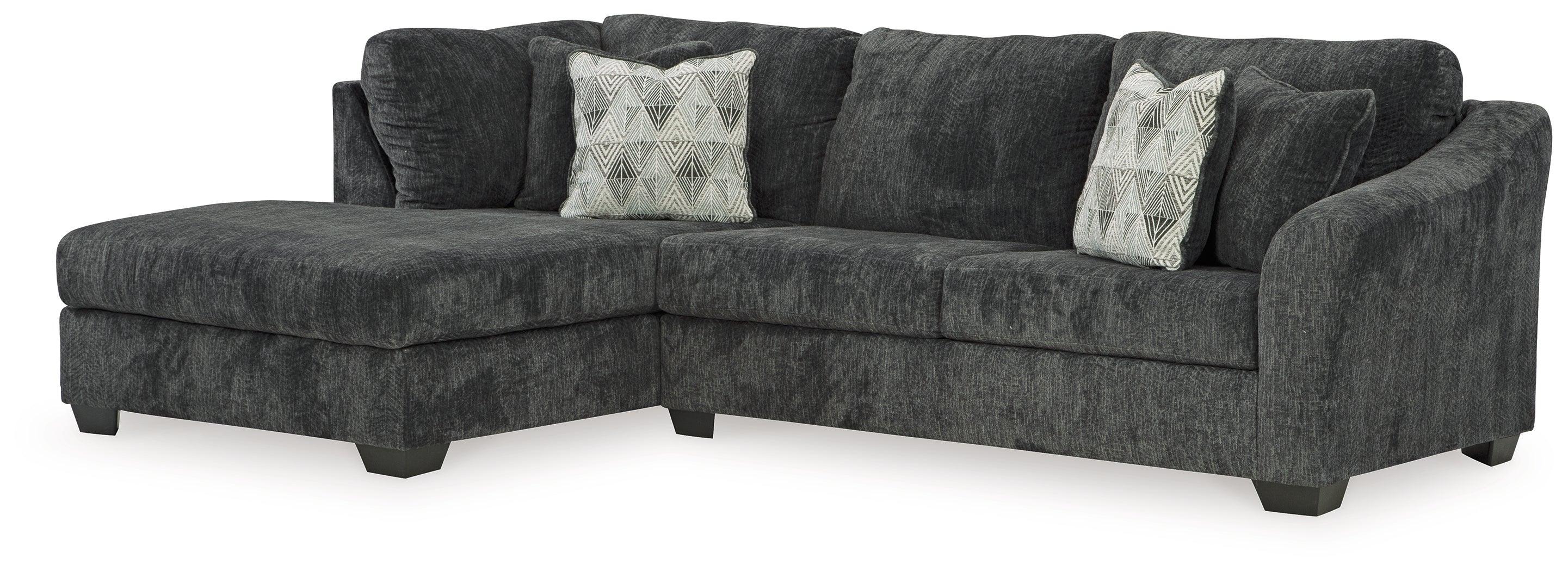 Biddeford Ebony 2-Piece Sectional With Chaise - Image 2