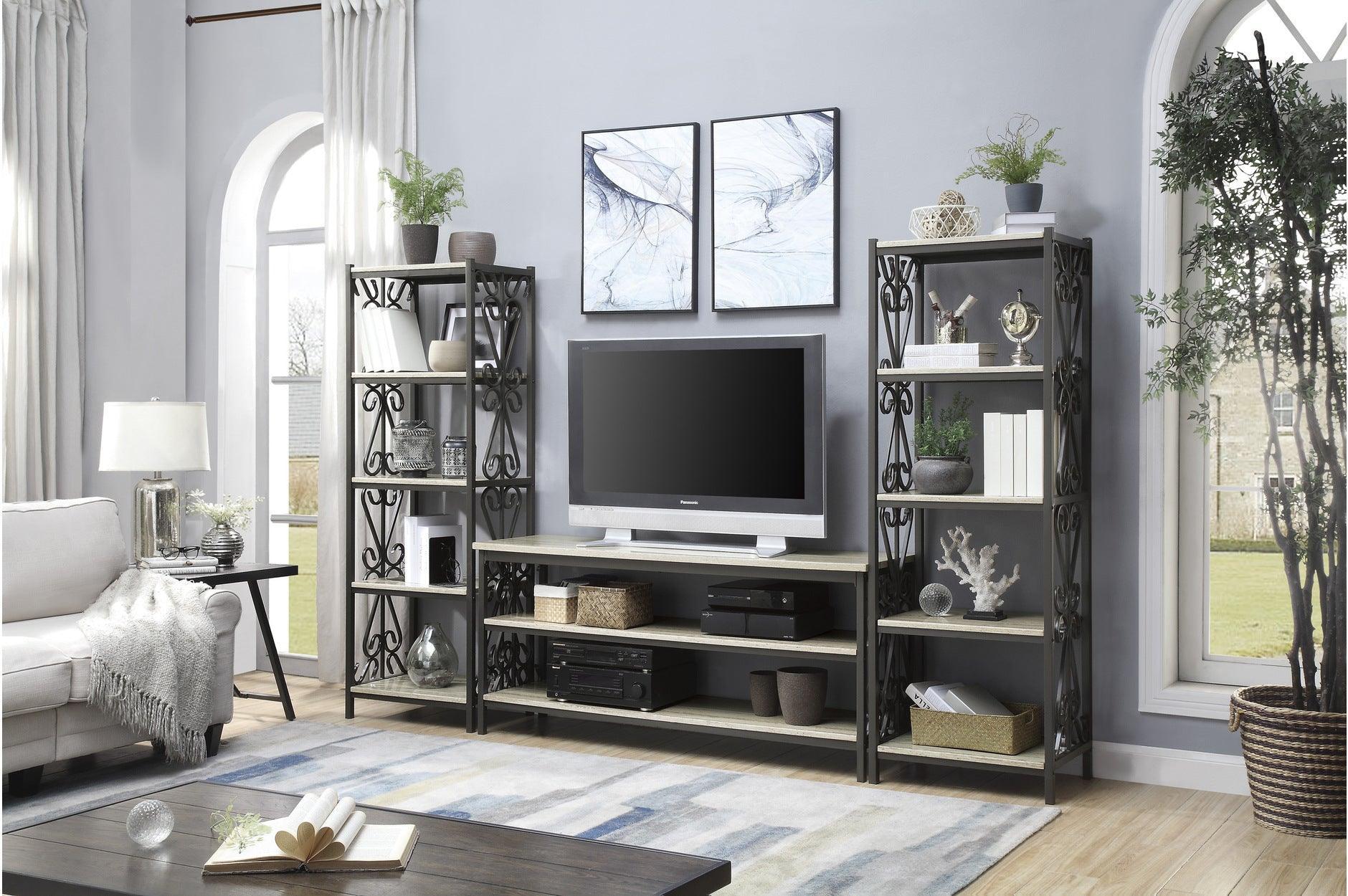 Fairhope Feminine Faux Marble Storage TV Stand Sofa Table