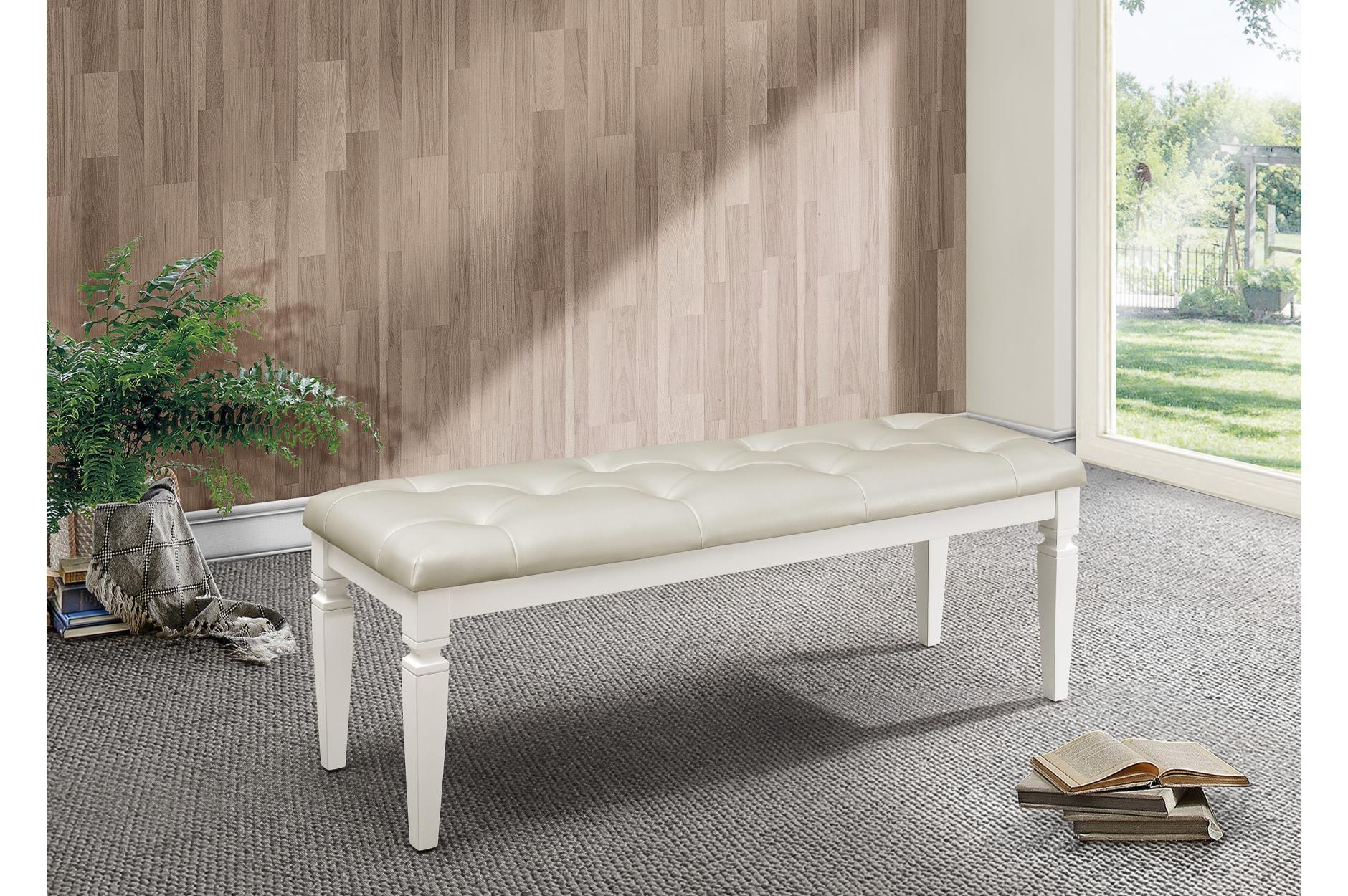 Allura White Faux Leather Tufted LED Panel Bedroom Set - Image 3