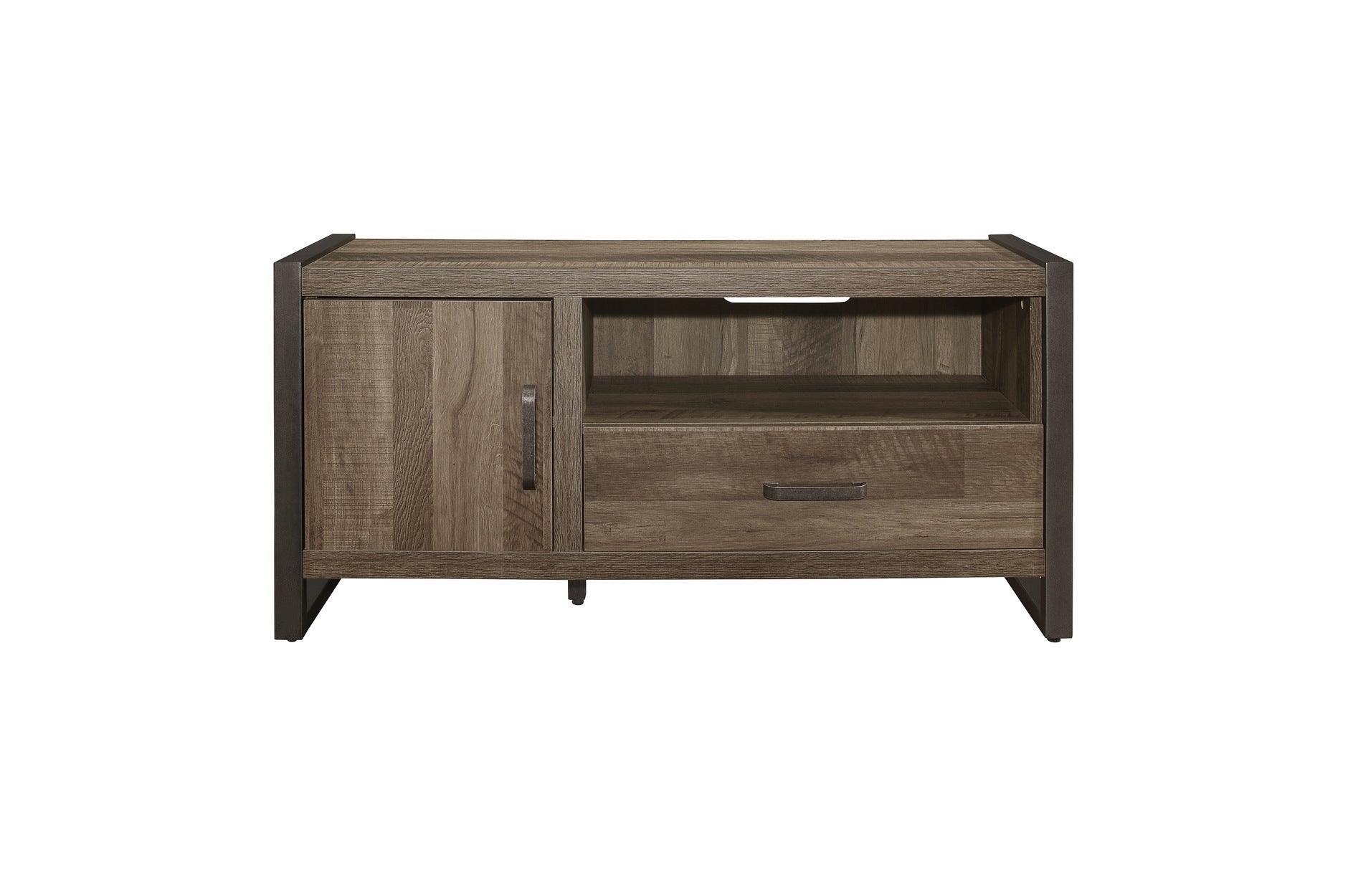 Dogue Brown Media 51 TV Stand 2 4 Shelf Bookcases - Image 3