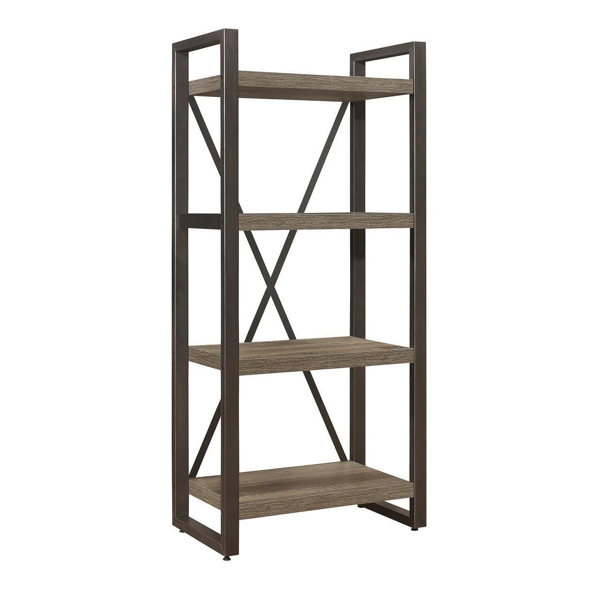 Dogue Gunmetal Bookcase 4 Fixed Shelves - Image 2