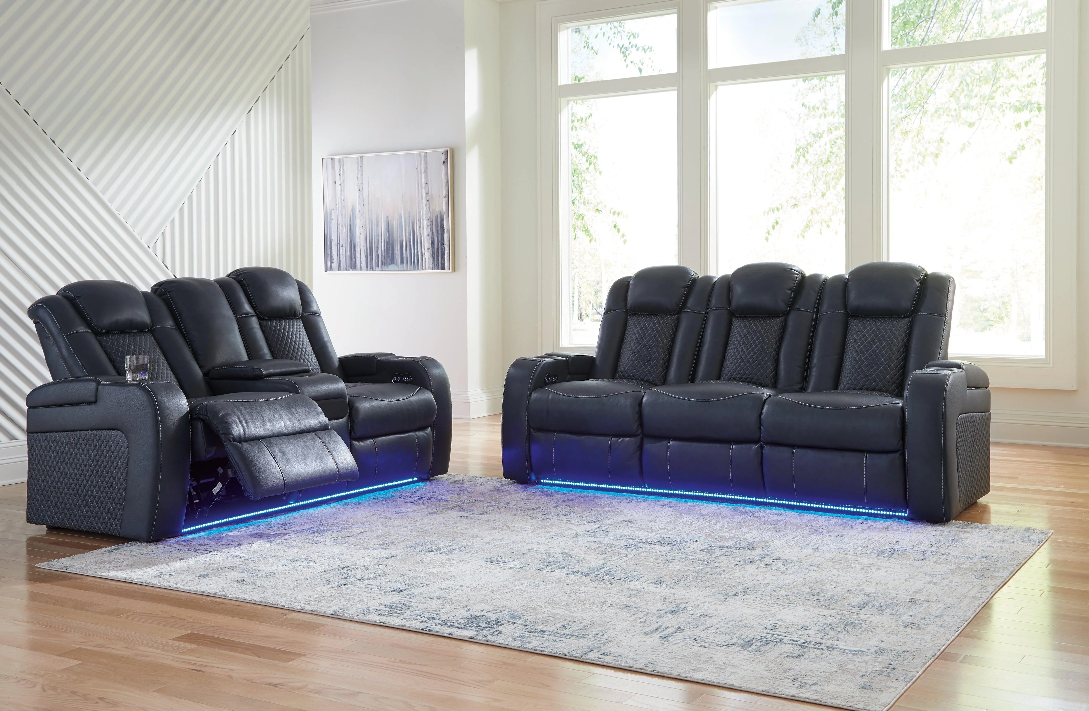 Fyne-dyme Sapphire Sofa And Loveseat - Image 2