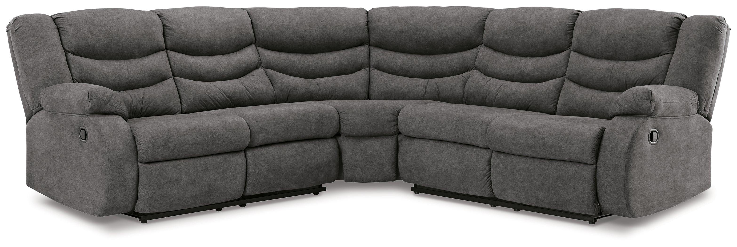 Partymate Slate 2-Piece Reclining Sectional - Image 2