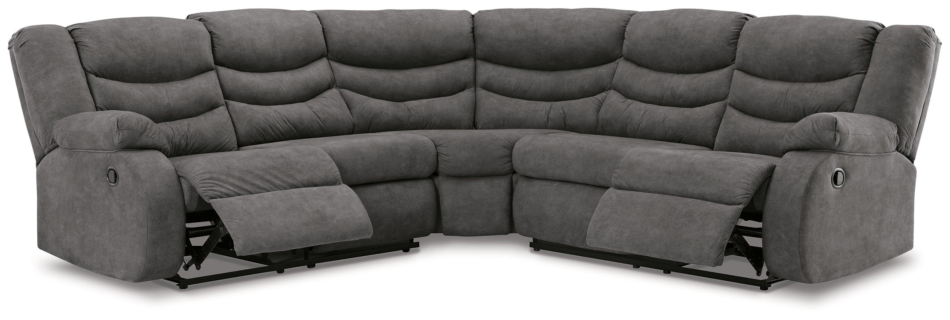 Partymate Slate 2-Piece Reclining Sectional - Image 3