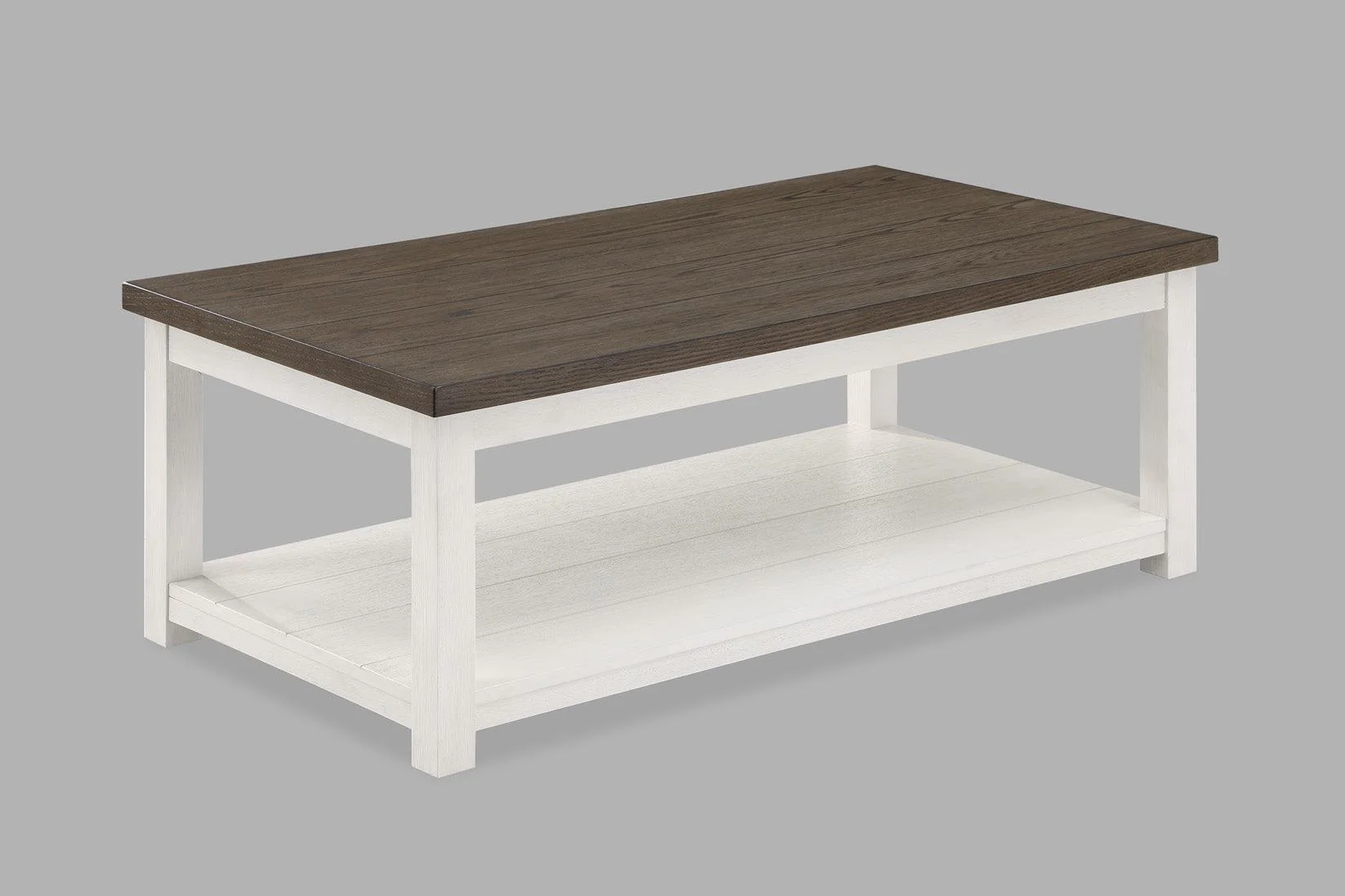 Dakota Chalk Brown White 3-Piece Coffee Table Set - Image 2
