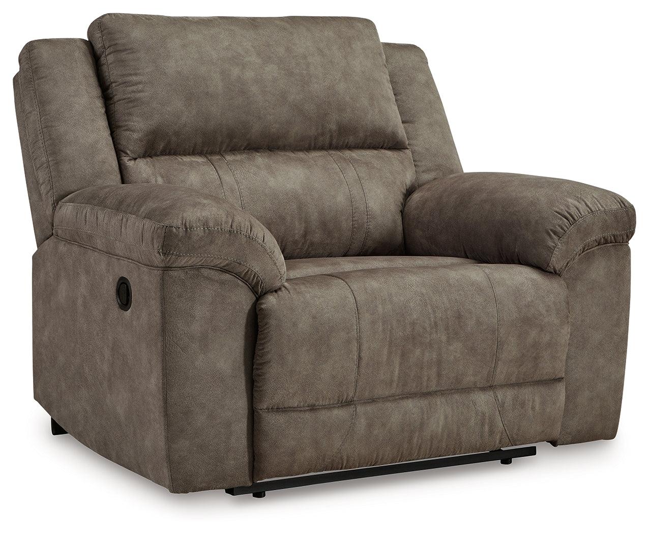 Laresview Fossil Faux Leather Oversized Recliner - Image 2