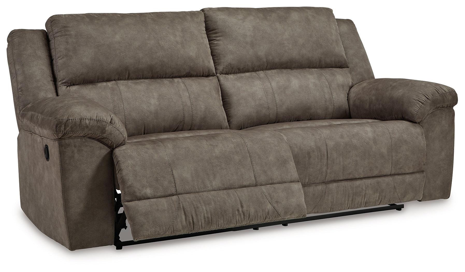Laresview Fossil Faux Leather Reclining Sofa - Image 3