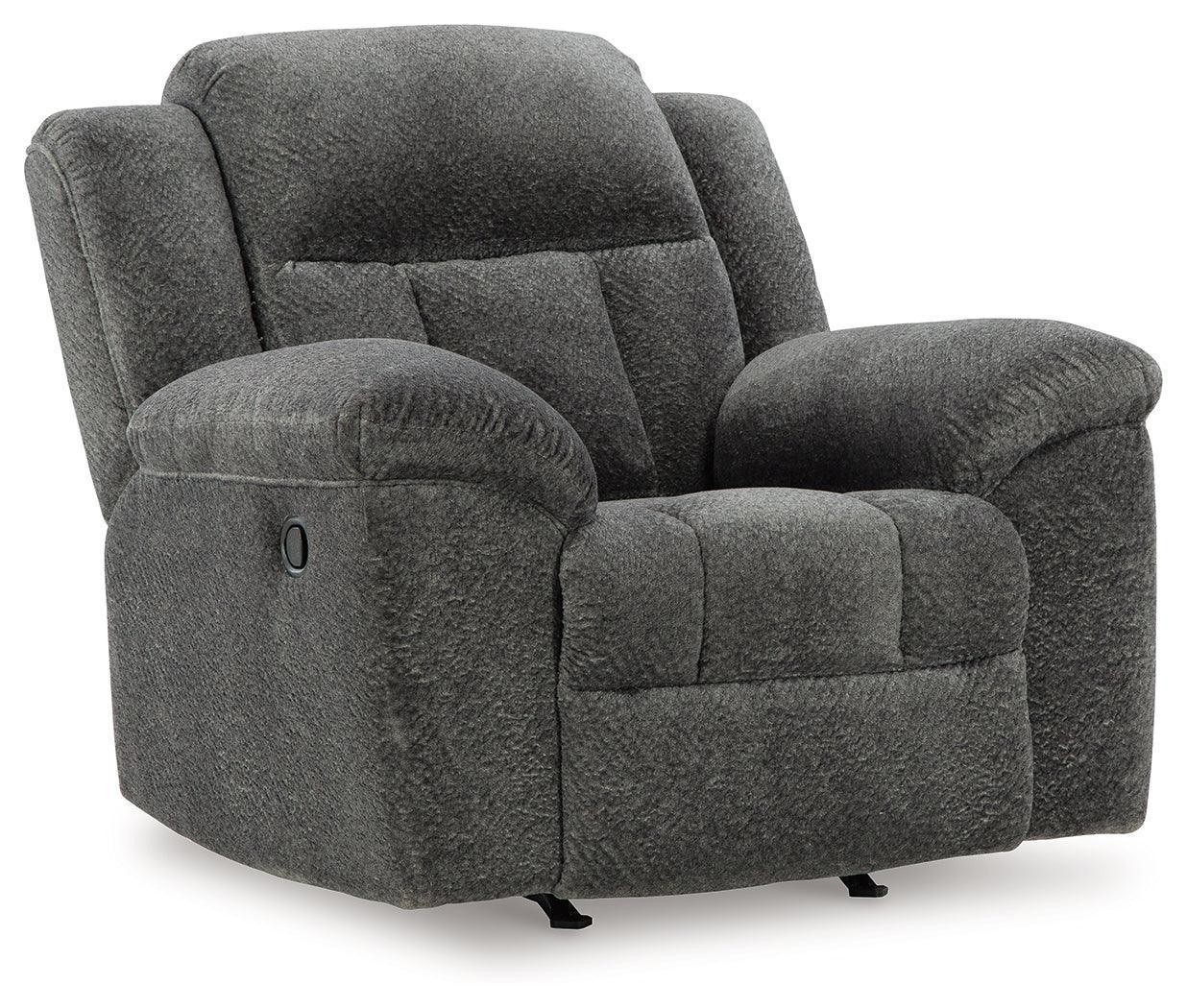 Frohn Graphite Chenille Recliner - Image 2