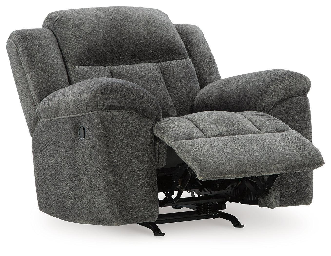 Frohn Graphite Chenille Recliner - Image 3