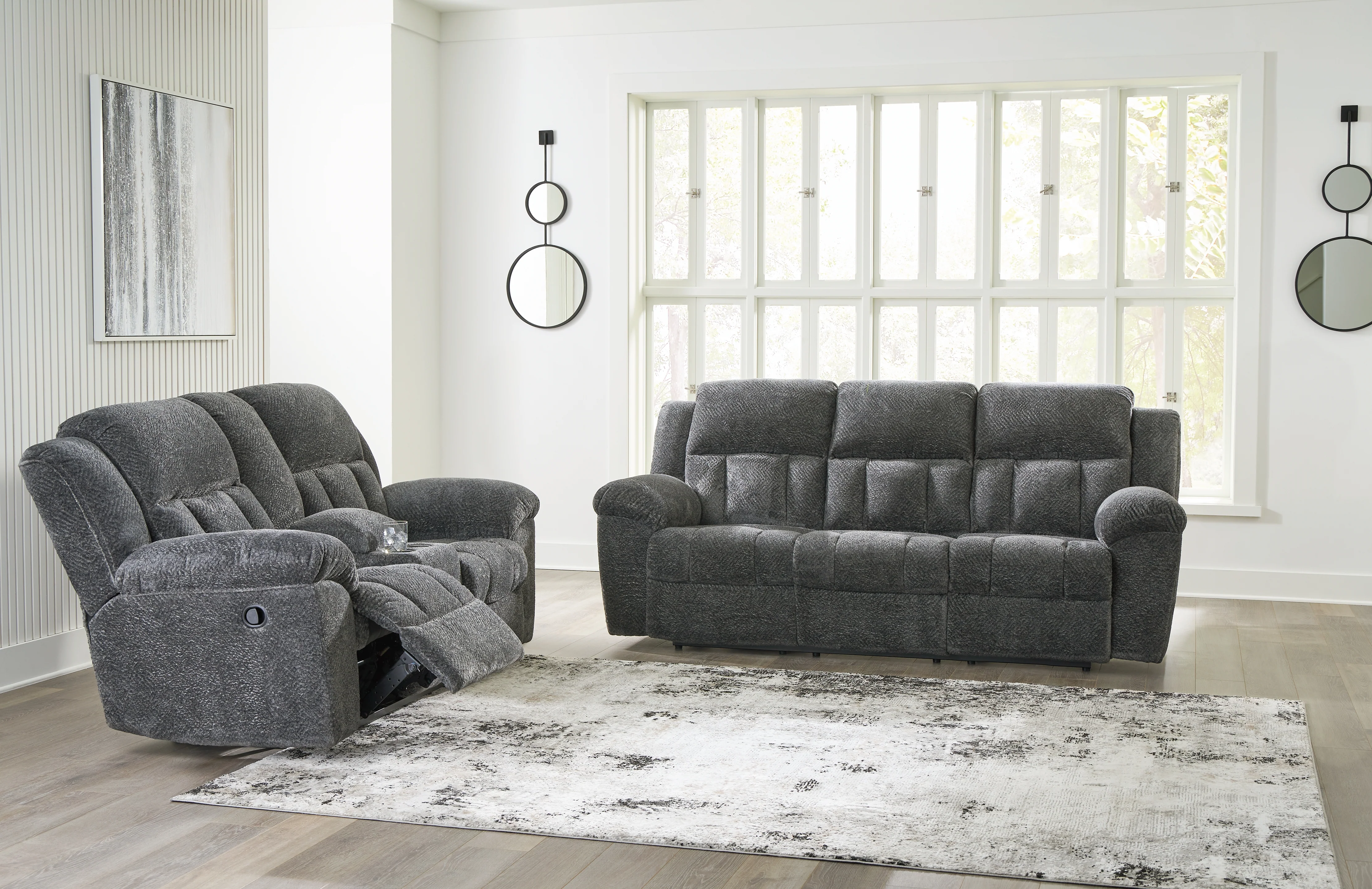 Frohn Graphite Sofa and Loveseat - Image 2