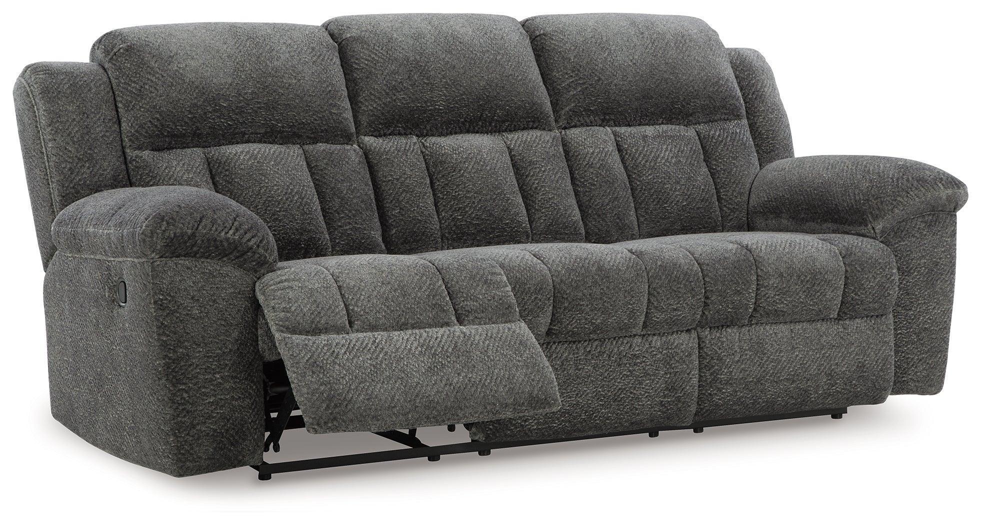 Frohn Graphite Chenille Reclining Sofa - Image 3