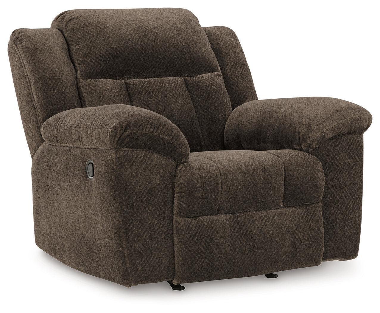 Frohn Chocolate Chenille Recliner - Image 2