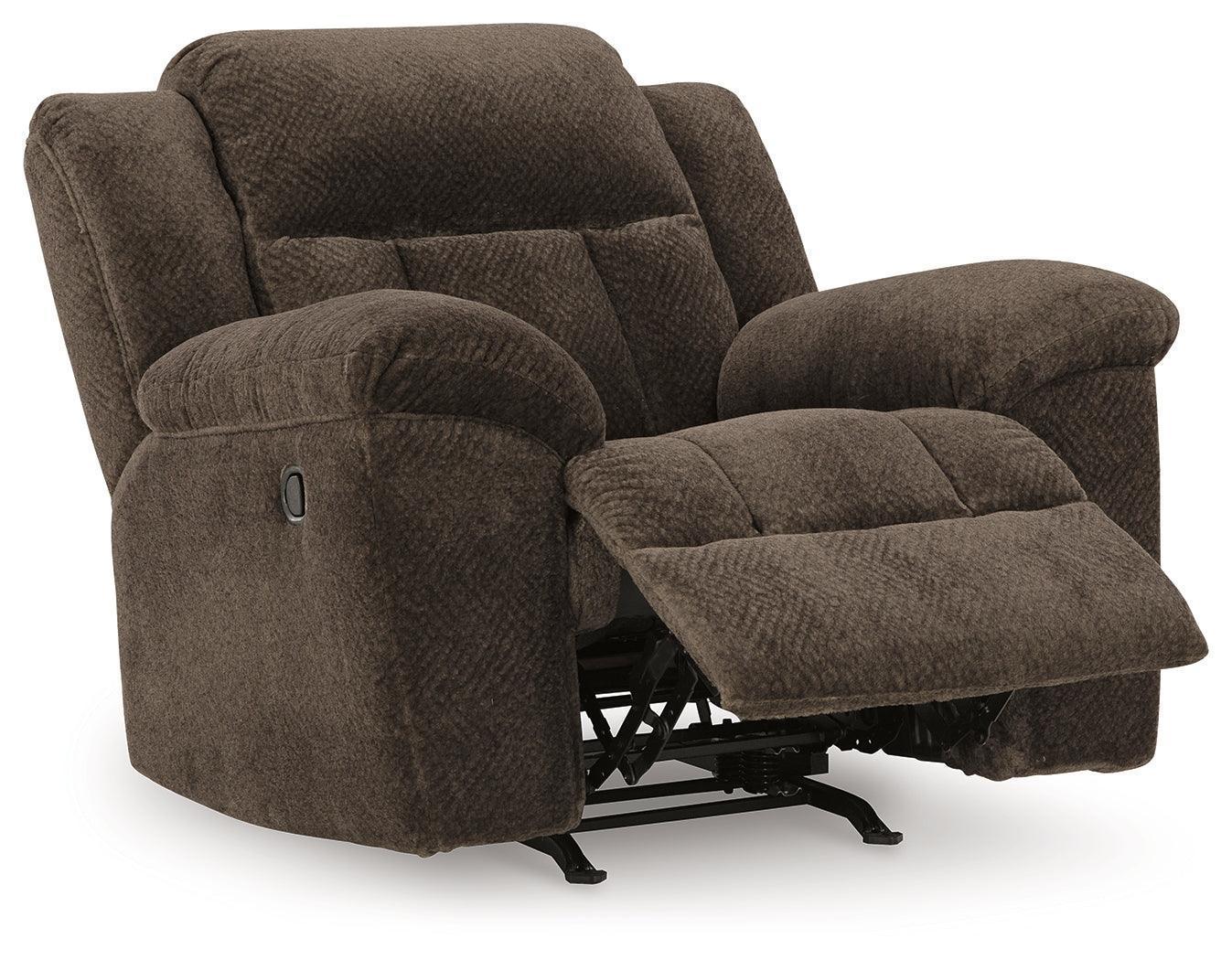Frohn Chocolate Chenille Recliner - Image 3