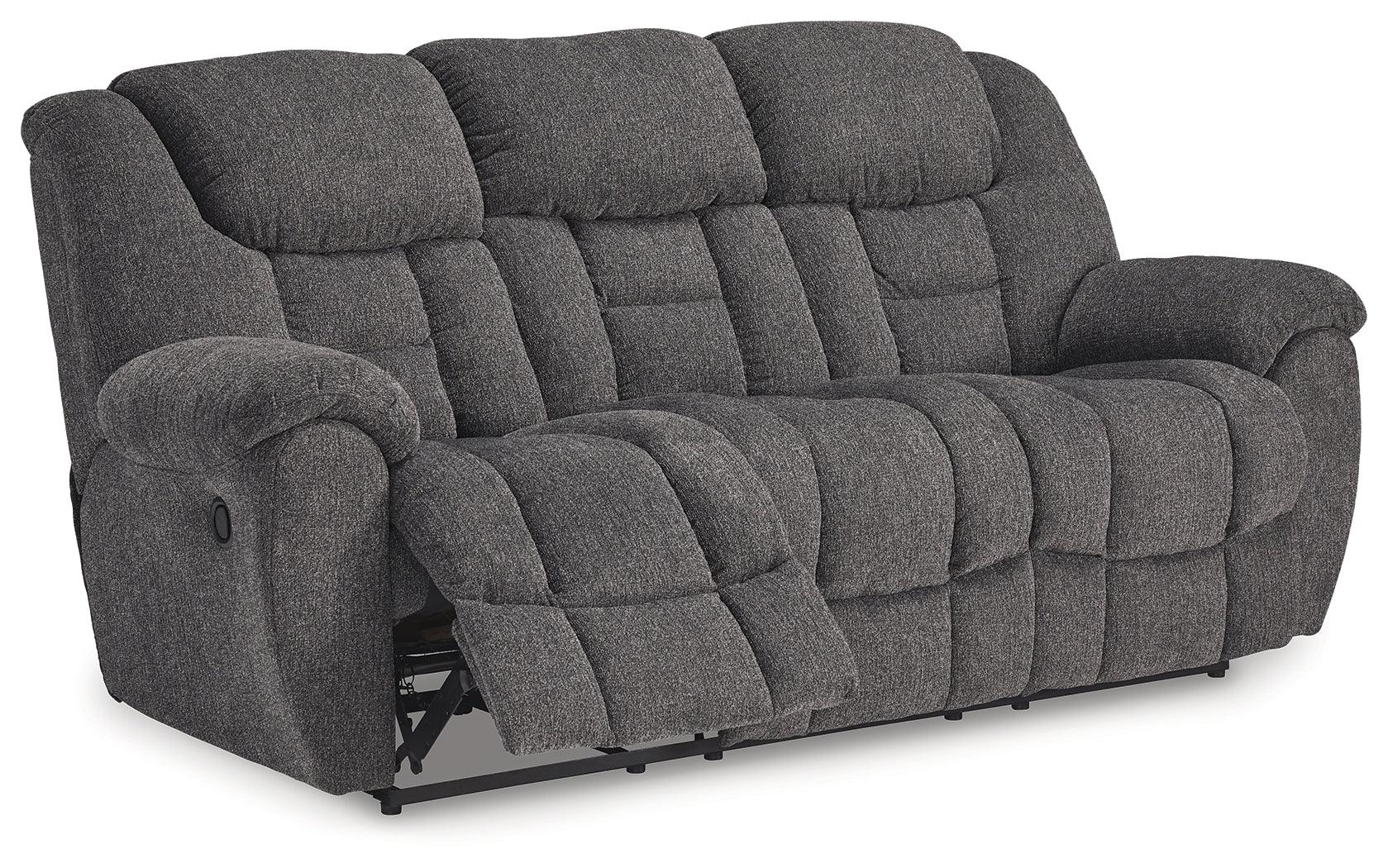 Foreside Charcoal Performance Fabric,Next-Gen Nuvella™ Reclining Sofa - Image 3