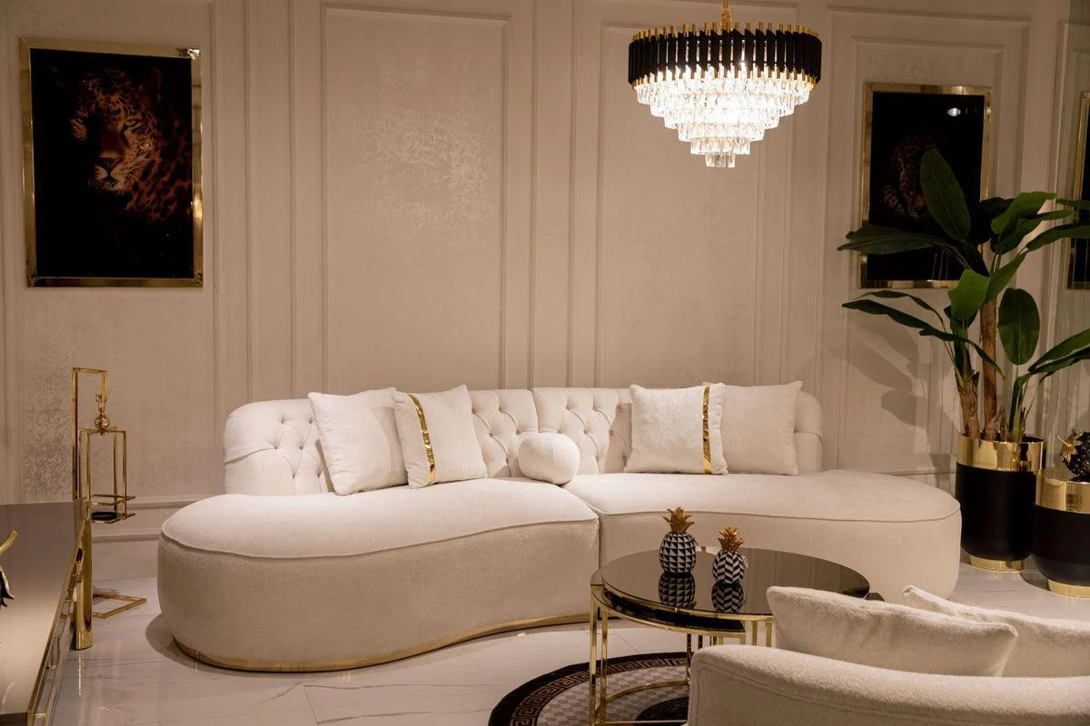 Sophia Ivory Boucle Curved Sectional - Image 2