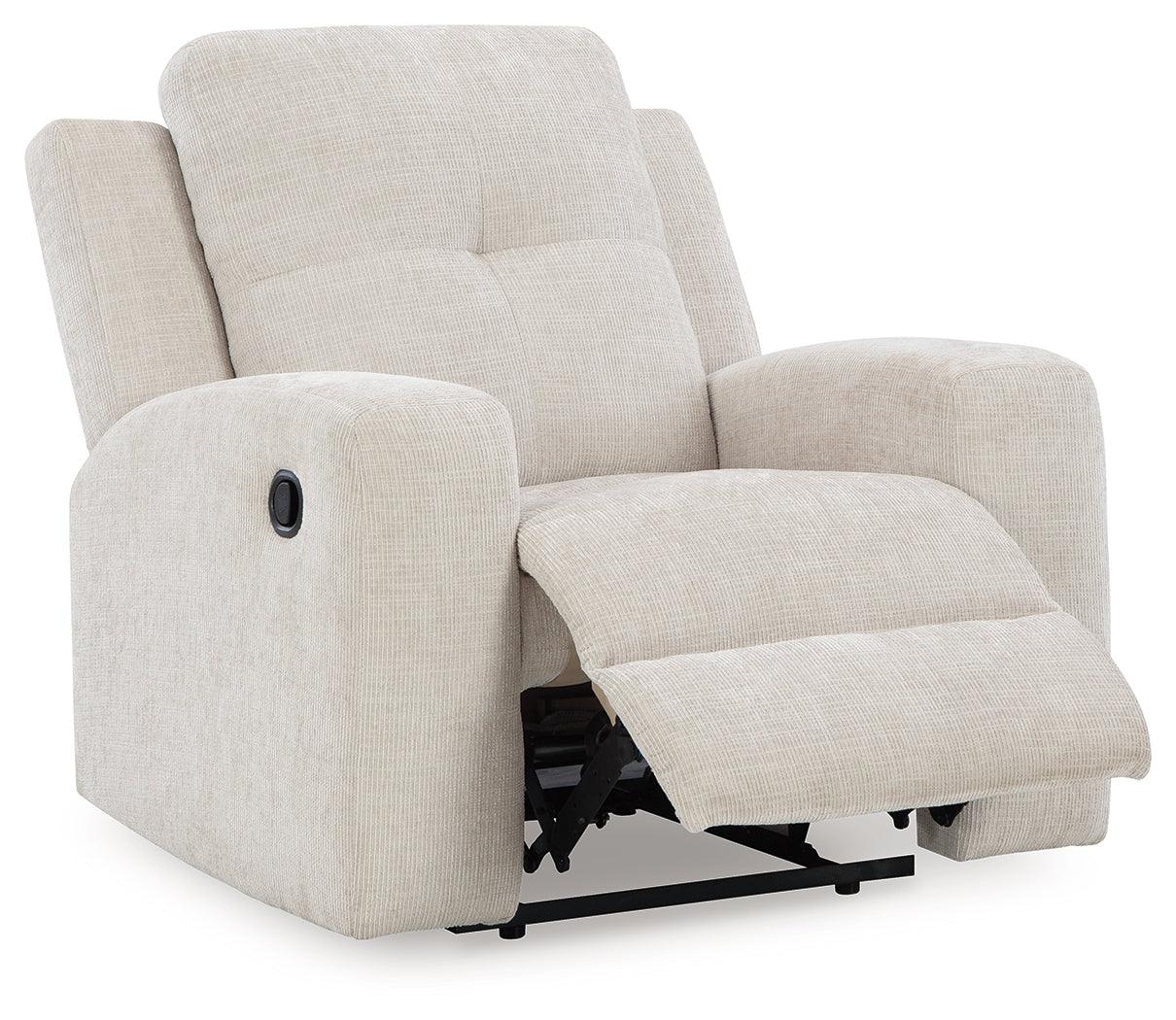 Danum Stone Chenille Recliner - Image 3