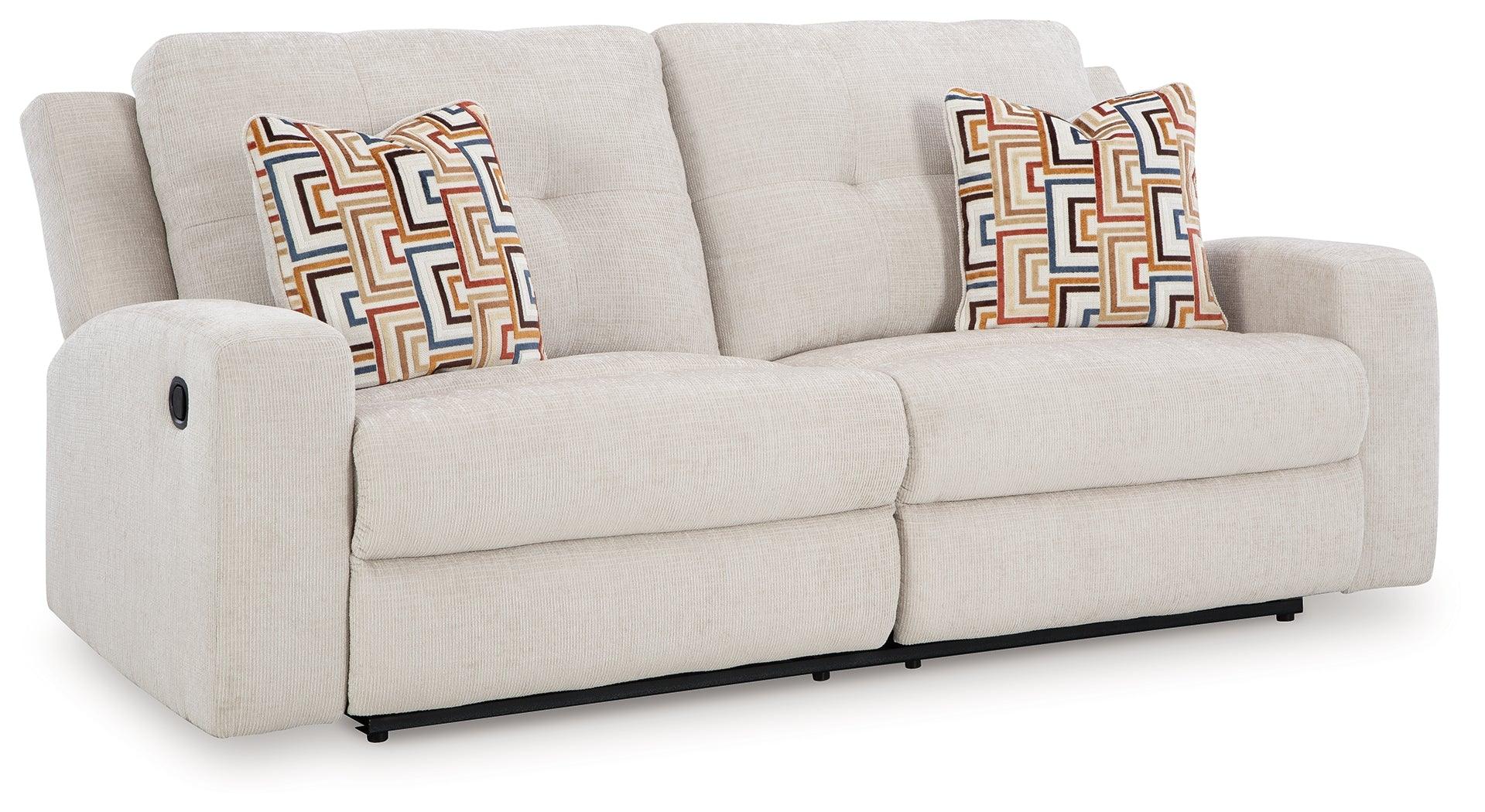 Danum Stone Chenille Reclining Sofa - Image 2